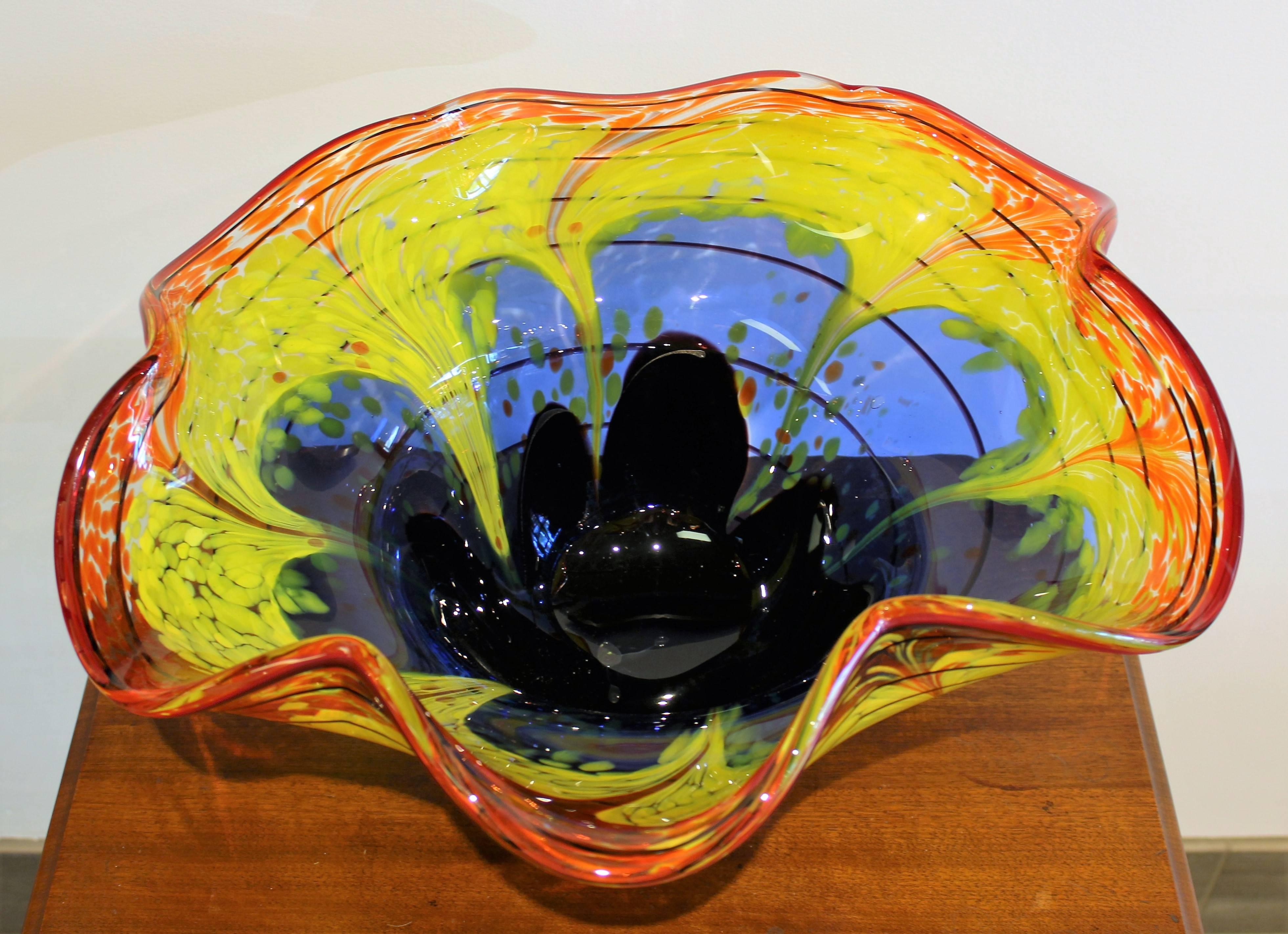 Four Sergio Rossi 'Seaform' vase's for Murano.

Measurements:
Purple vase: 
19