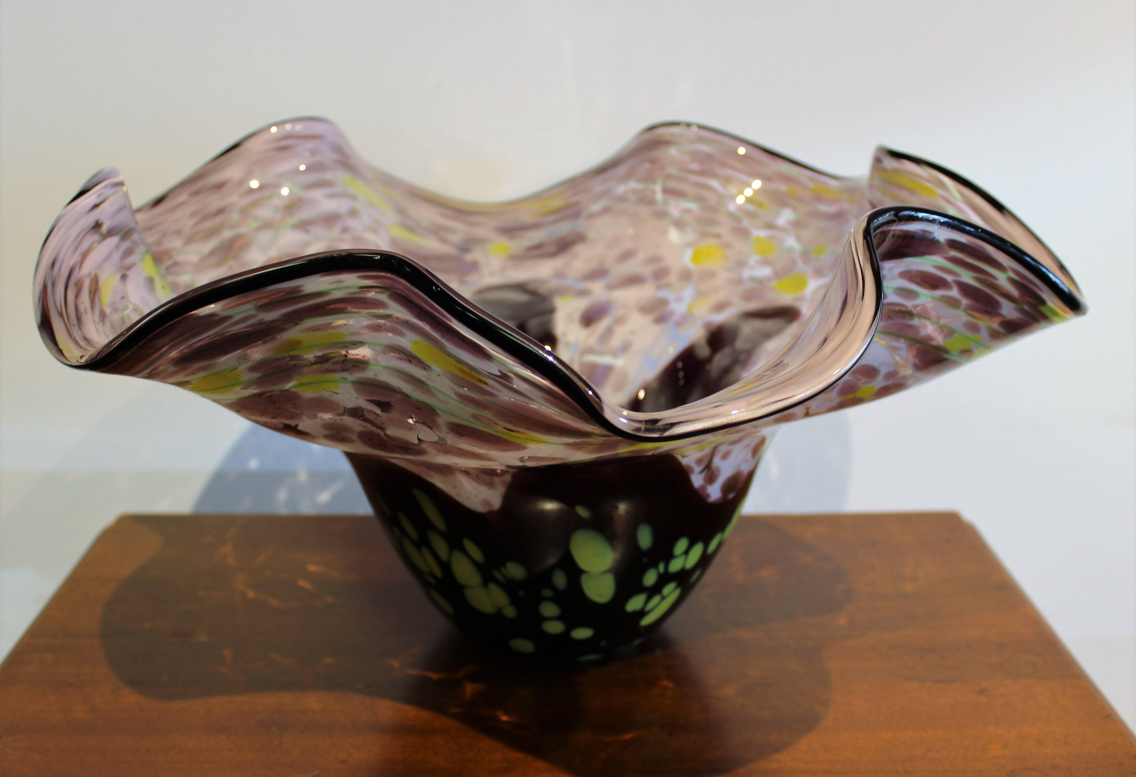Contemporary Four Sergio Rossi 'Seaform' Art Glass Vase's for Murano For Sale