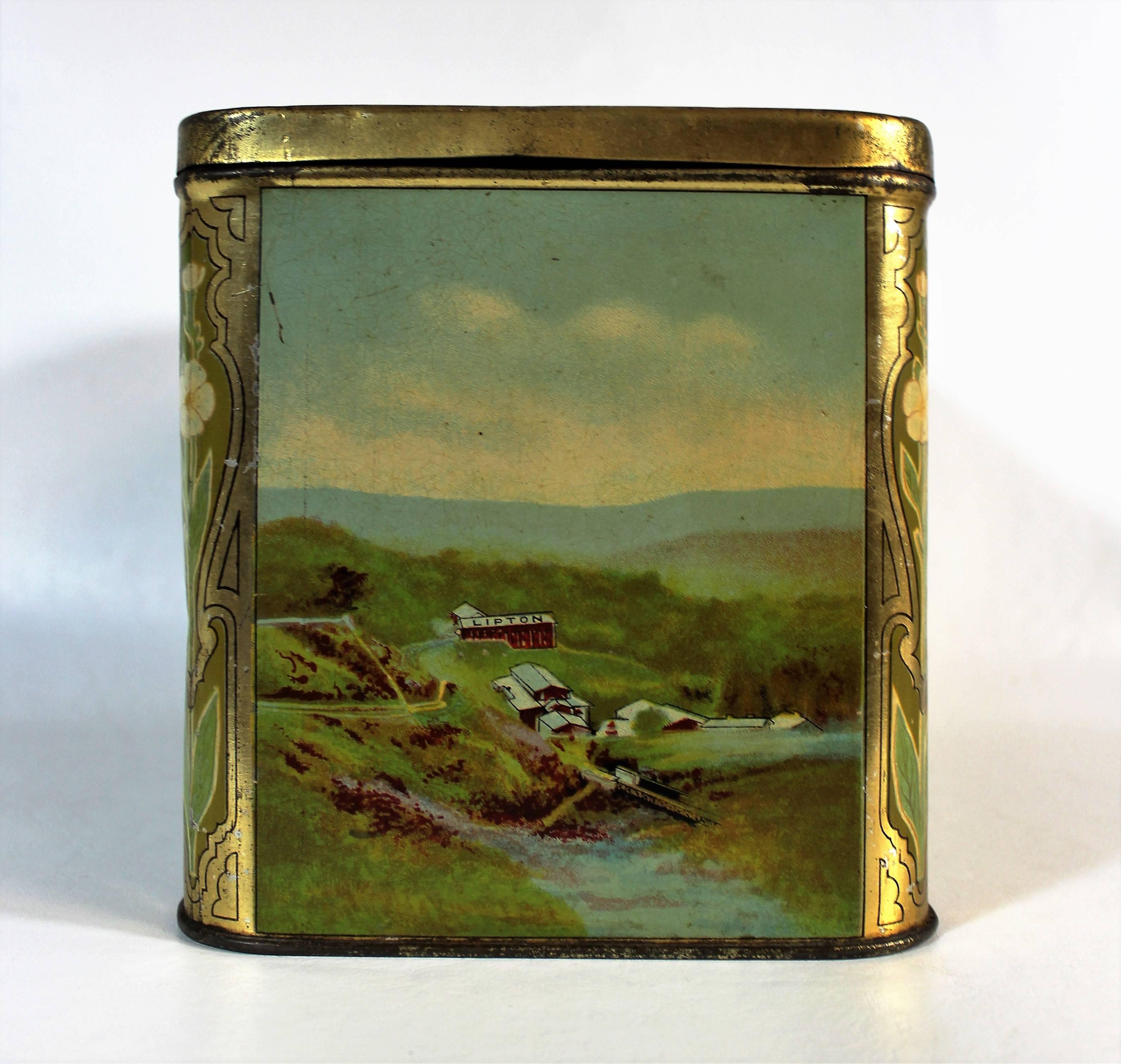 old lipton tea box