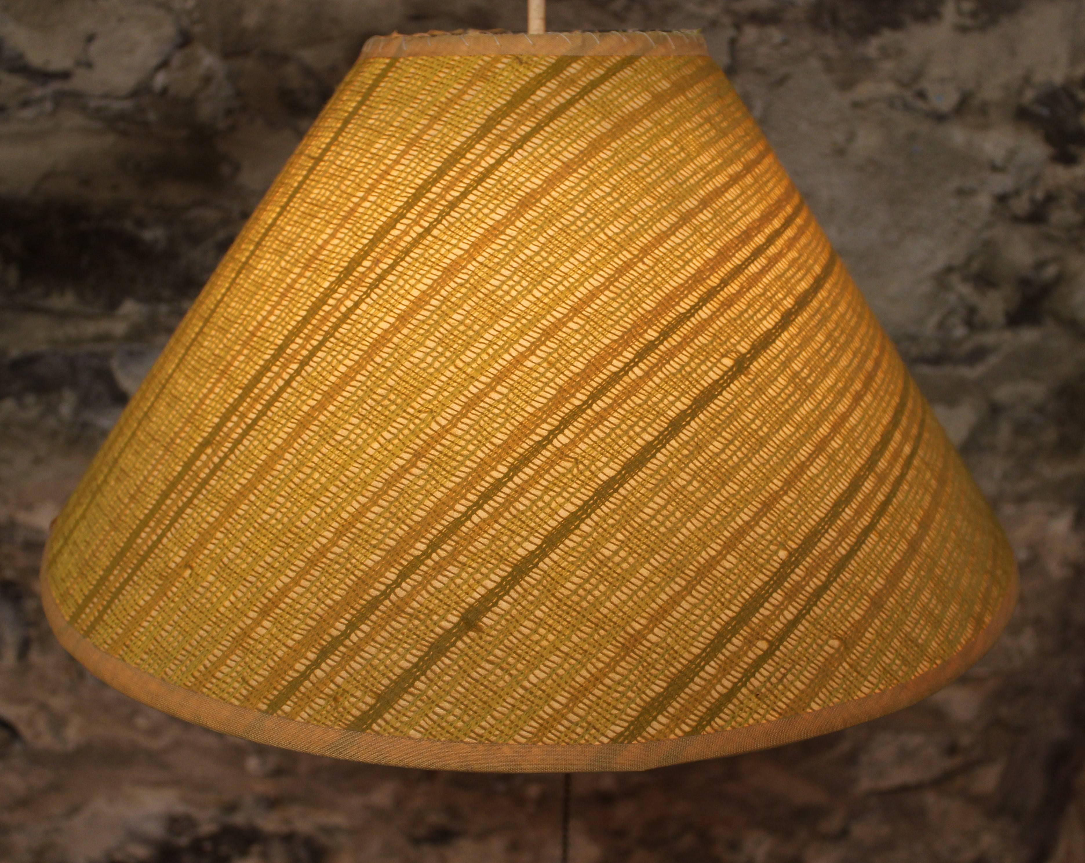 Danish Modern teak floor lamp with cast iron base