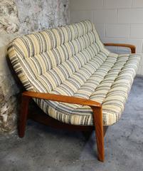 R. Huber Teak Sofa, Lounge Chair and Ottoman, Danish Modern