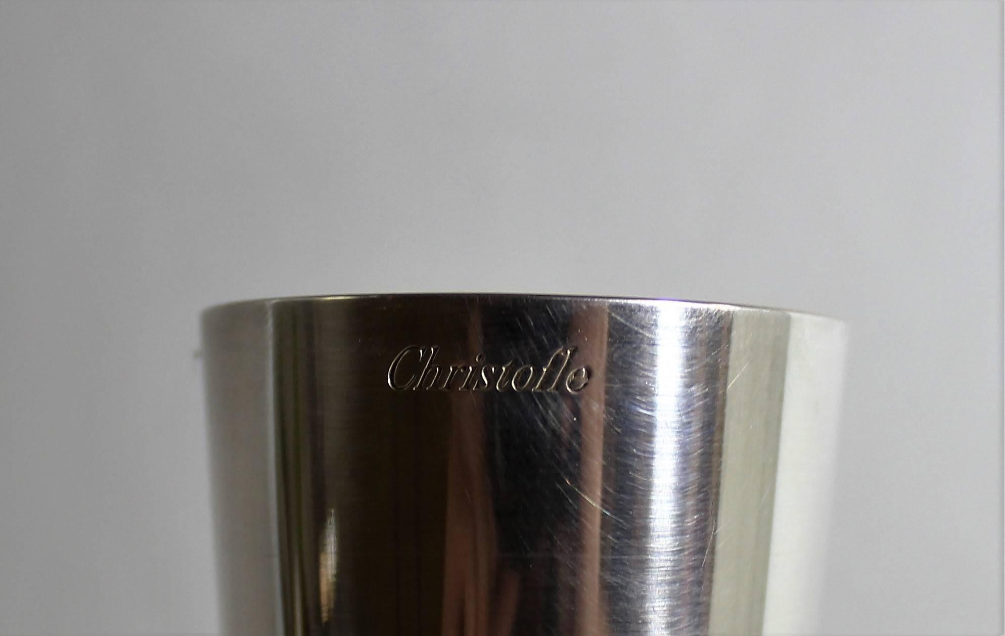 christofle silver vase