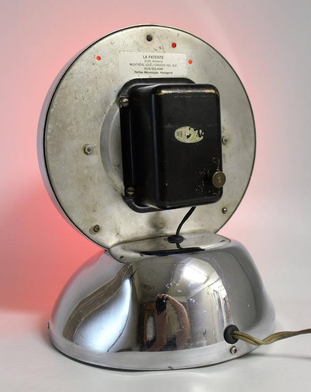 Art Deco Neon and Chrome Table Clock at 1stDibs neon table clock