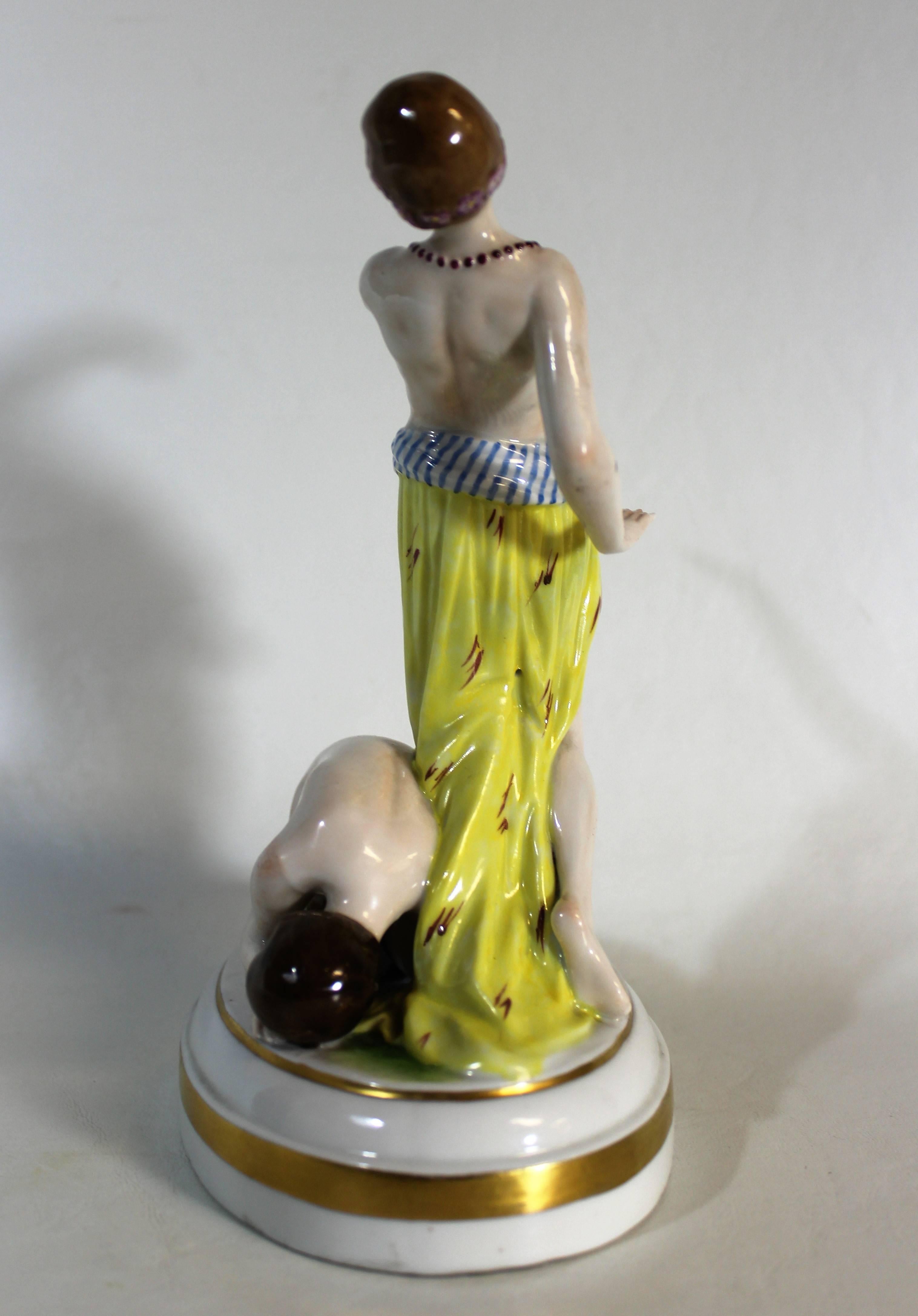 Muller Volkstedt Nude Porcelain Group of Master and Slave, Neoclassical In Excellent Condition In Hamilton, Ontario