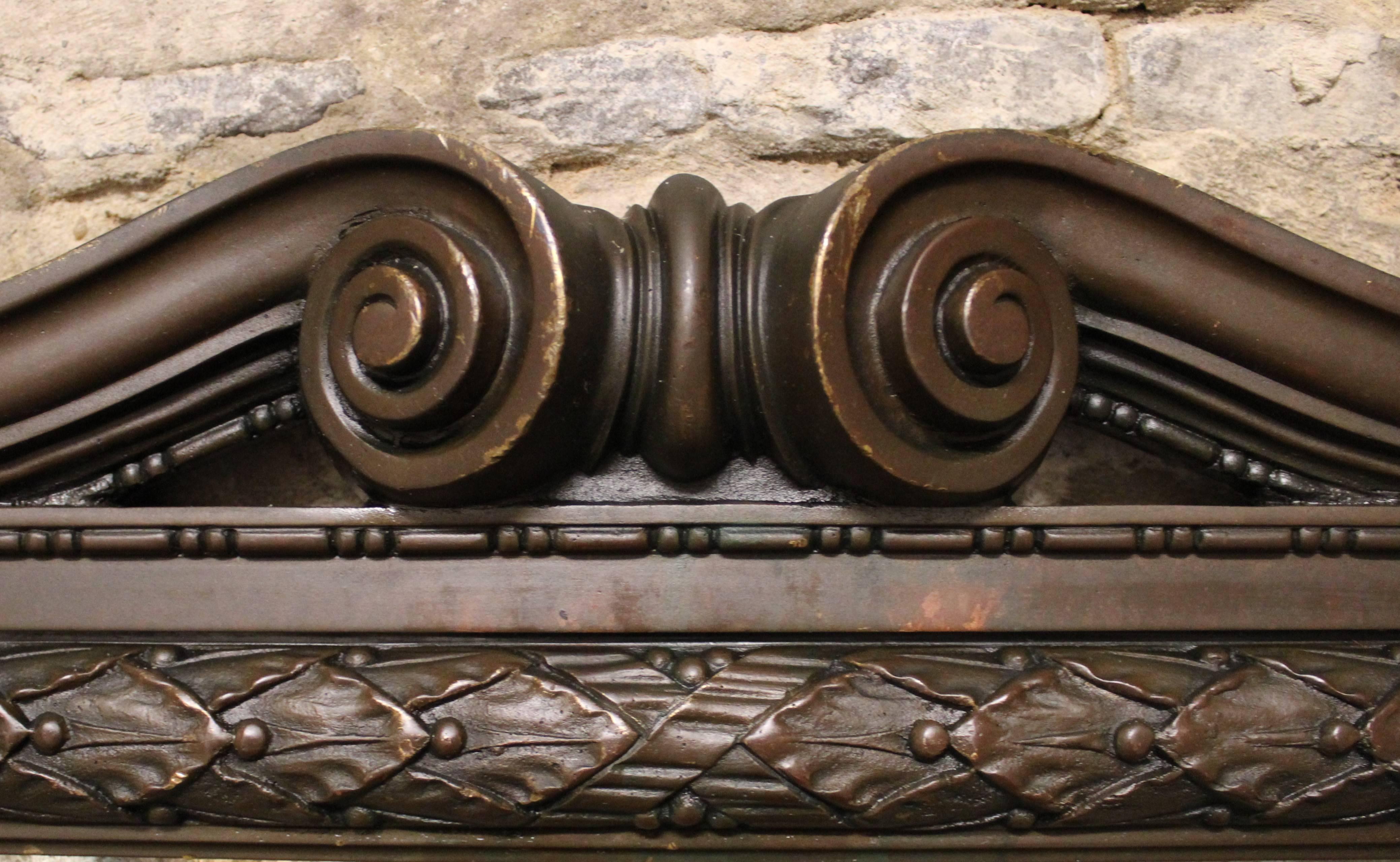 Pair of Solid Bronze Neoclassical Mirrors In Good Condition For Sale In Hamilton, Ontario