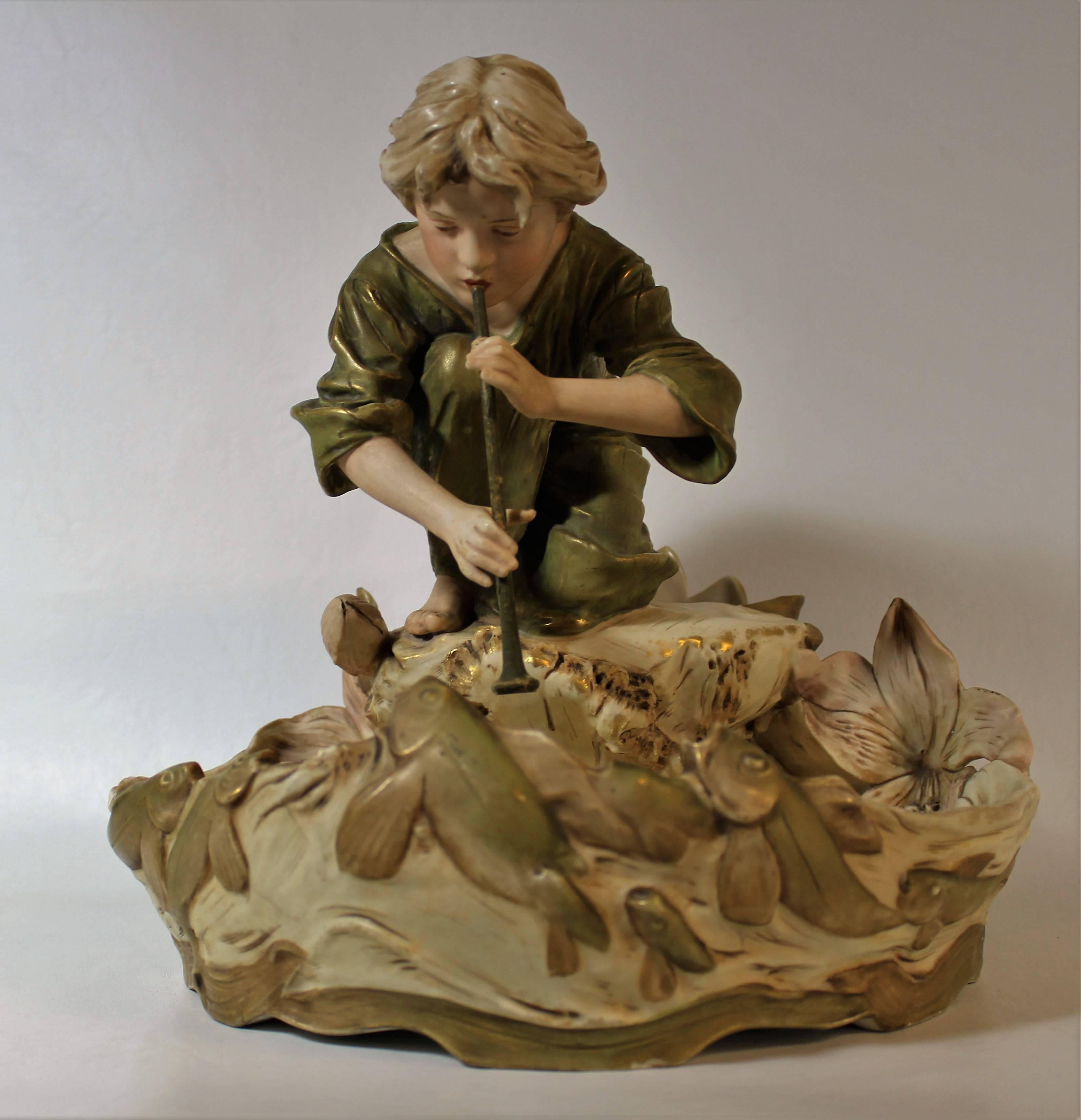 Porcelaine Centre de table figuratif Art Nouveau Royal DUX en vente