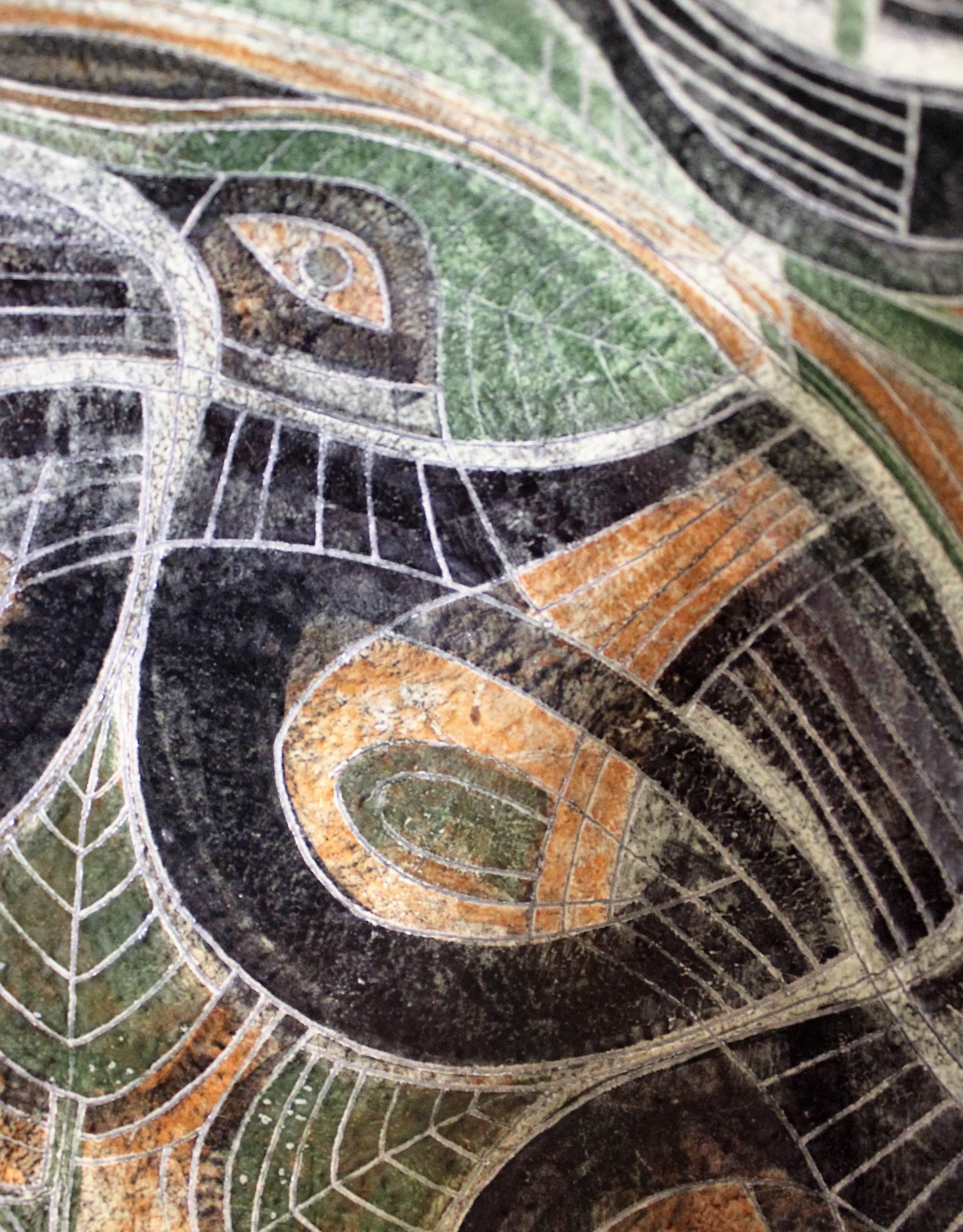 Theo und Susan Harlander Brooklin Keramik Monumentale kubistische Schale aus der Mitte des Jahrhunderts im Zustand „Hervorragend“ im Angebot in Hamilton, Ontario