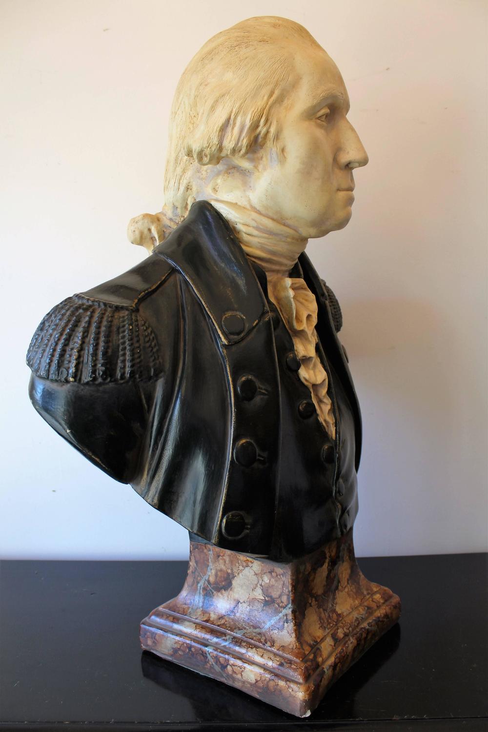 19th Century Washington Plaster Bust For Sale at 1stdibs