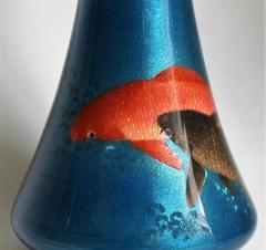 Japanische japanische Tsuiki-Jippo-Cloisonn-Vase, Ogasawara Shuzo zugeschrieben