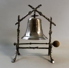 Edwardian Silver Plated Table Bell Dinner Gong
