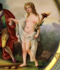 Royal Vienna Style Porcelain Charger 'Nach Angelika Kauffmann'