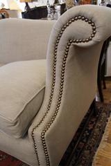 Antique Camelback Chippendale Style Sofa