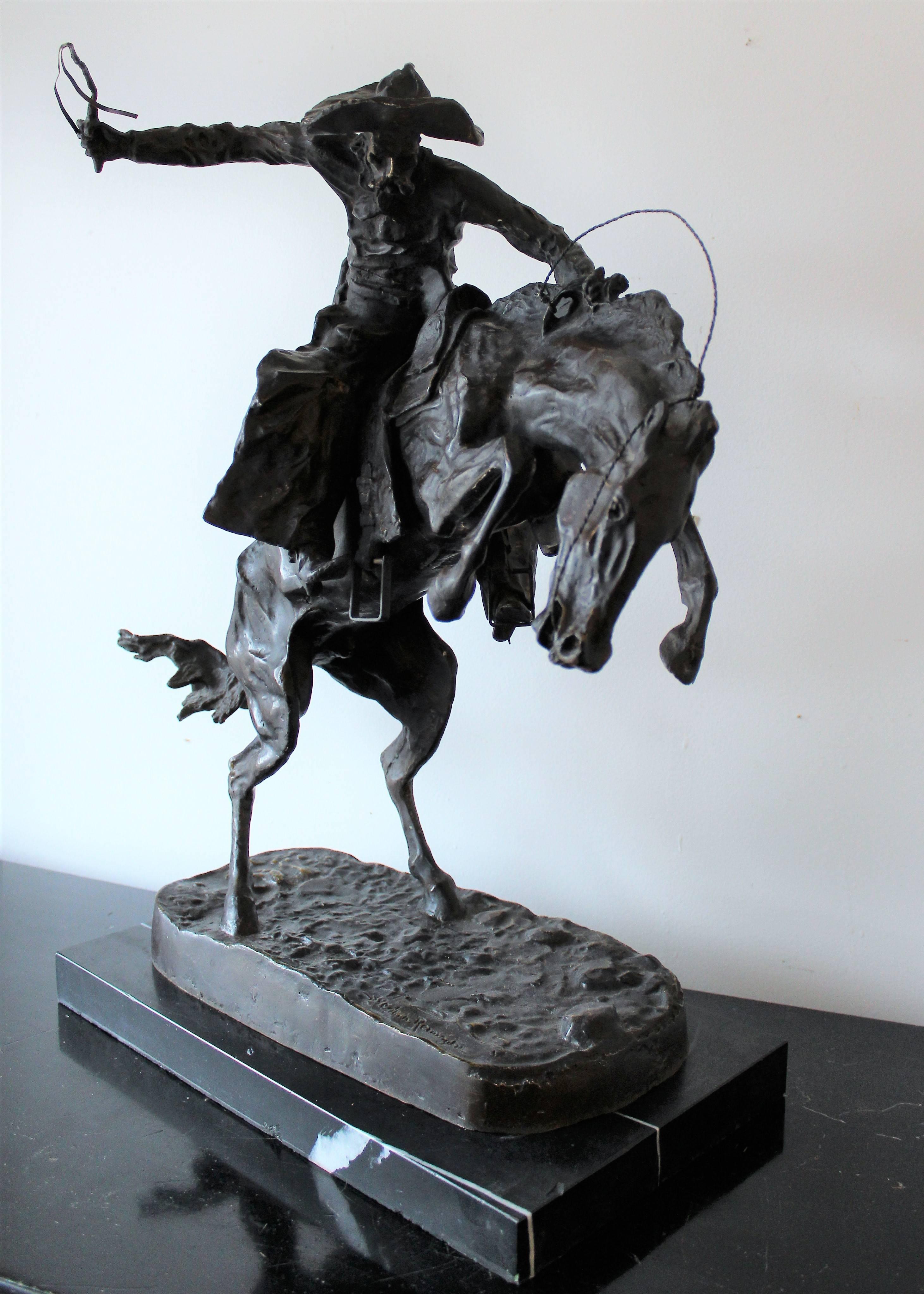 frederic remington bronze bronco buster