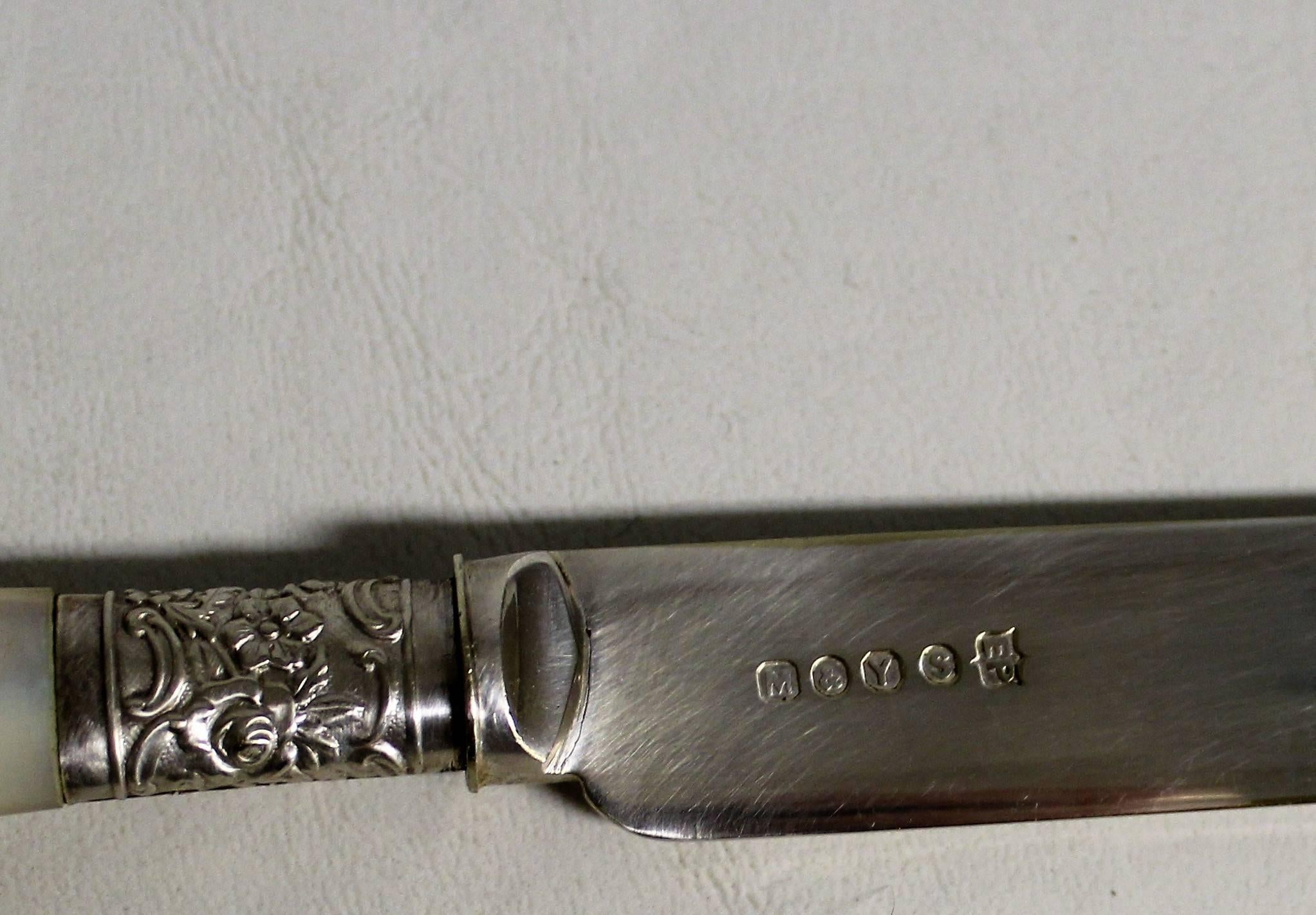 Maleham & Yeomans Sheffield Silver Plated Cutlery with Mother of Pearl Handless 2