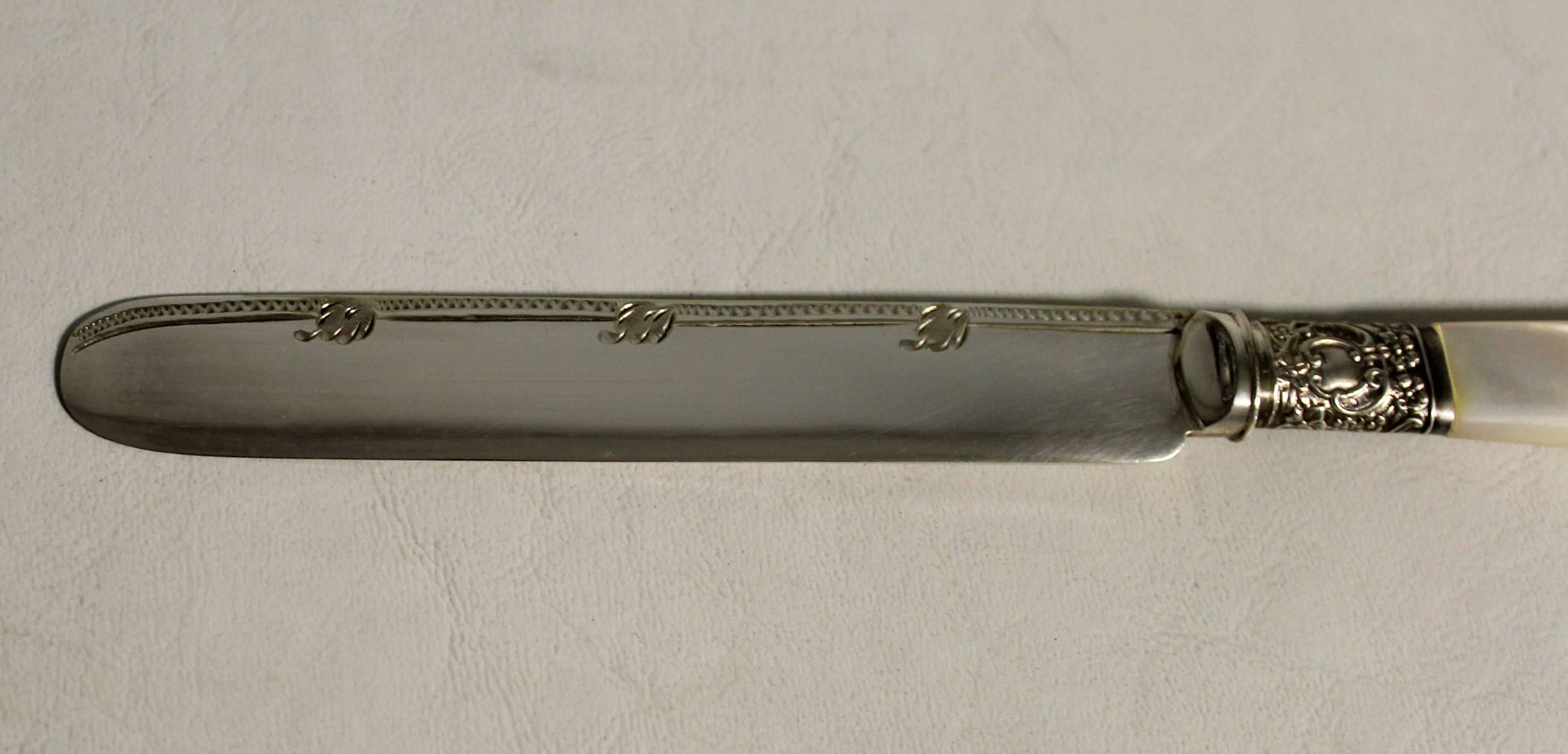 Maleham & Yeomans Sheffield Silver Plated Cutlery with Mother of Pearl Handless 1