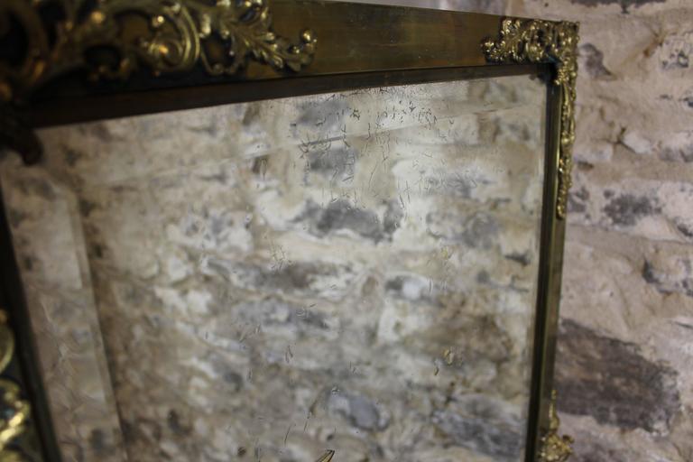 Antique Bronze Finish Metal Cheval Floor Mirror main image 1