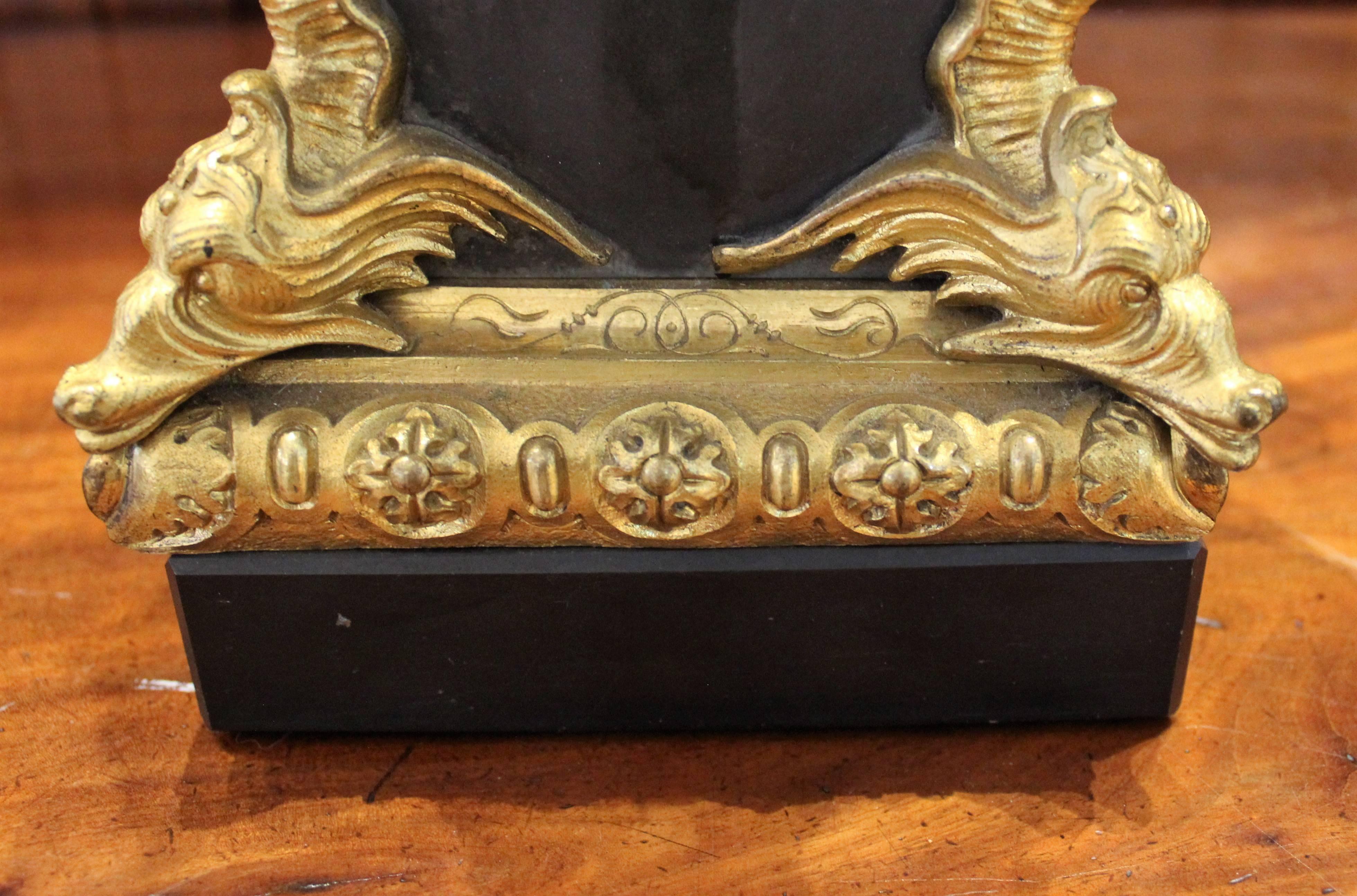 Pair of Gilt Bronze and Slate Tazzas 1