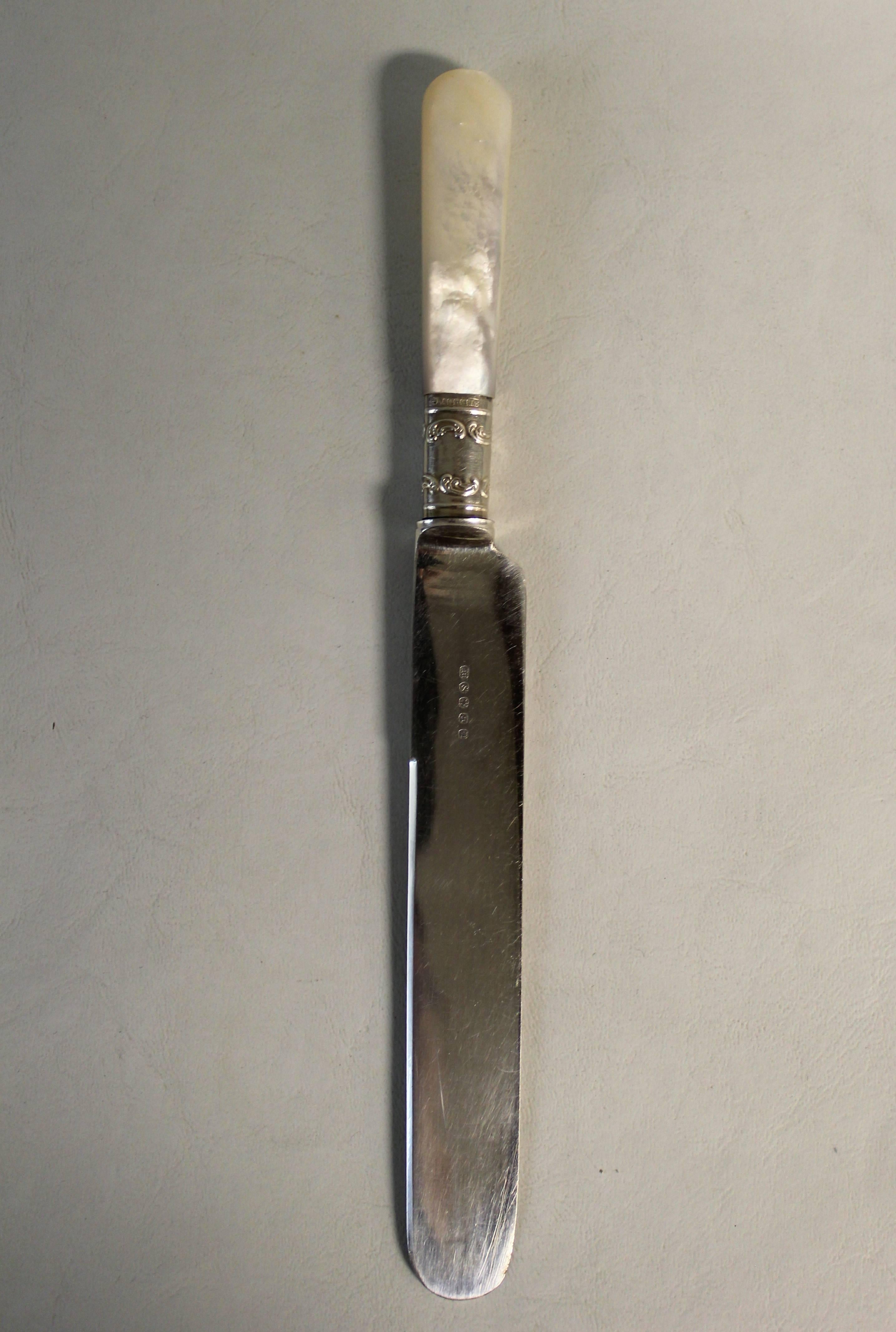 Edwardian Sheffield Silver Plated Cutlery with Mother of Pearl Handles
