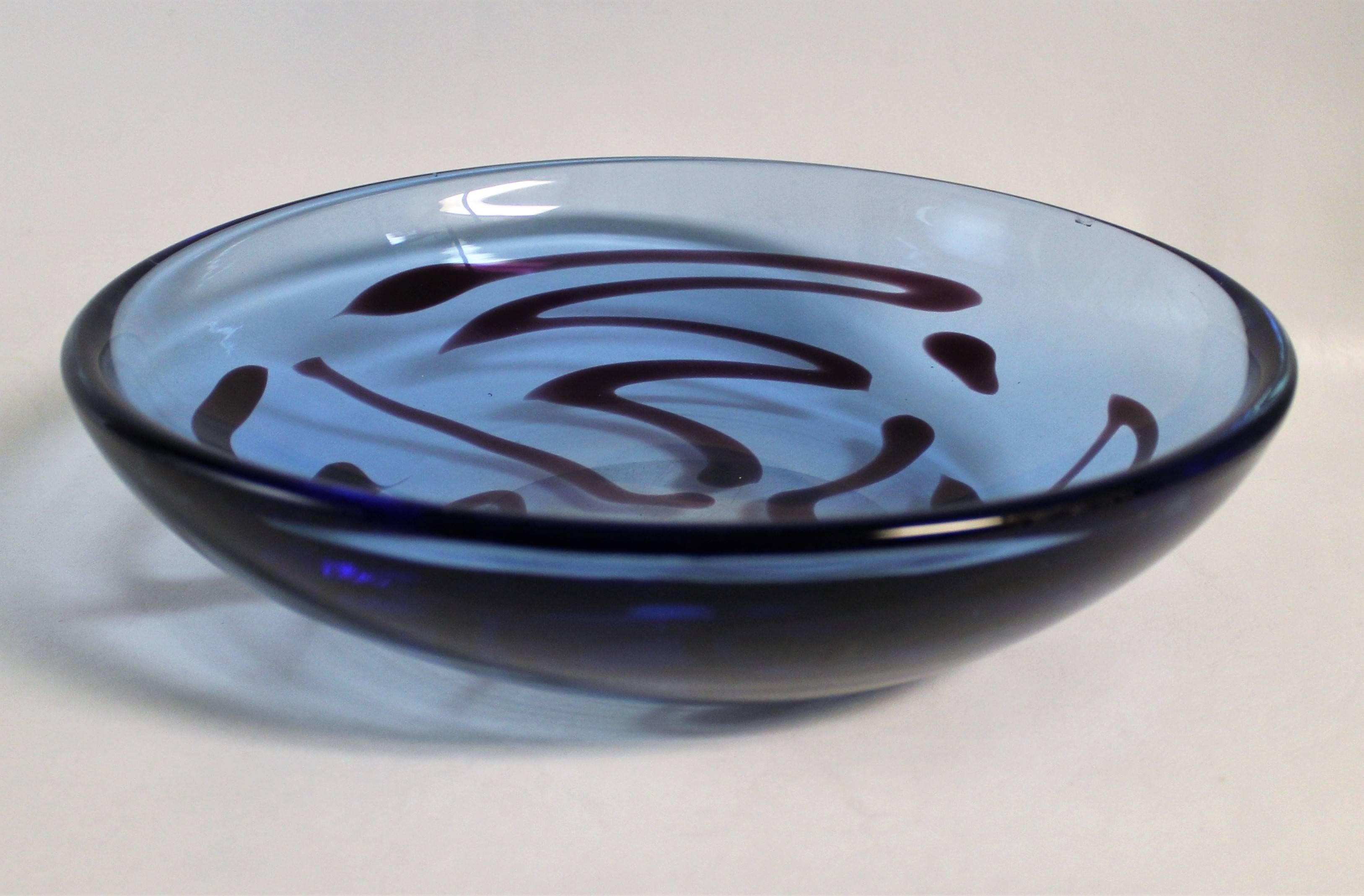 Mid-Century Modern Murano Italian Art Glass Bowl Attributed to Archimede Seguso
