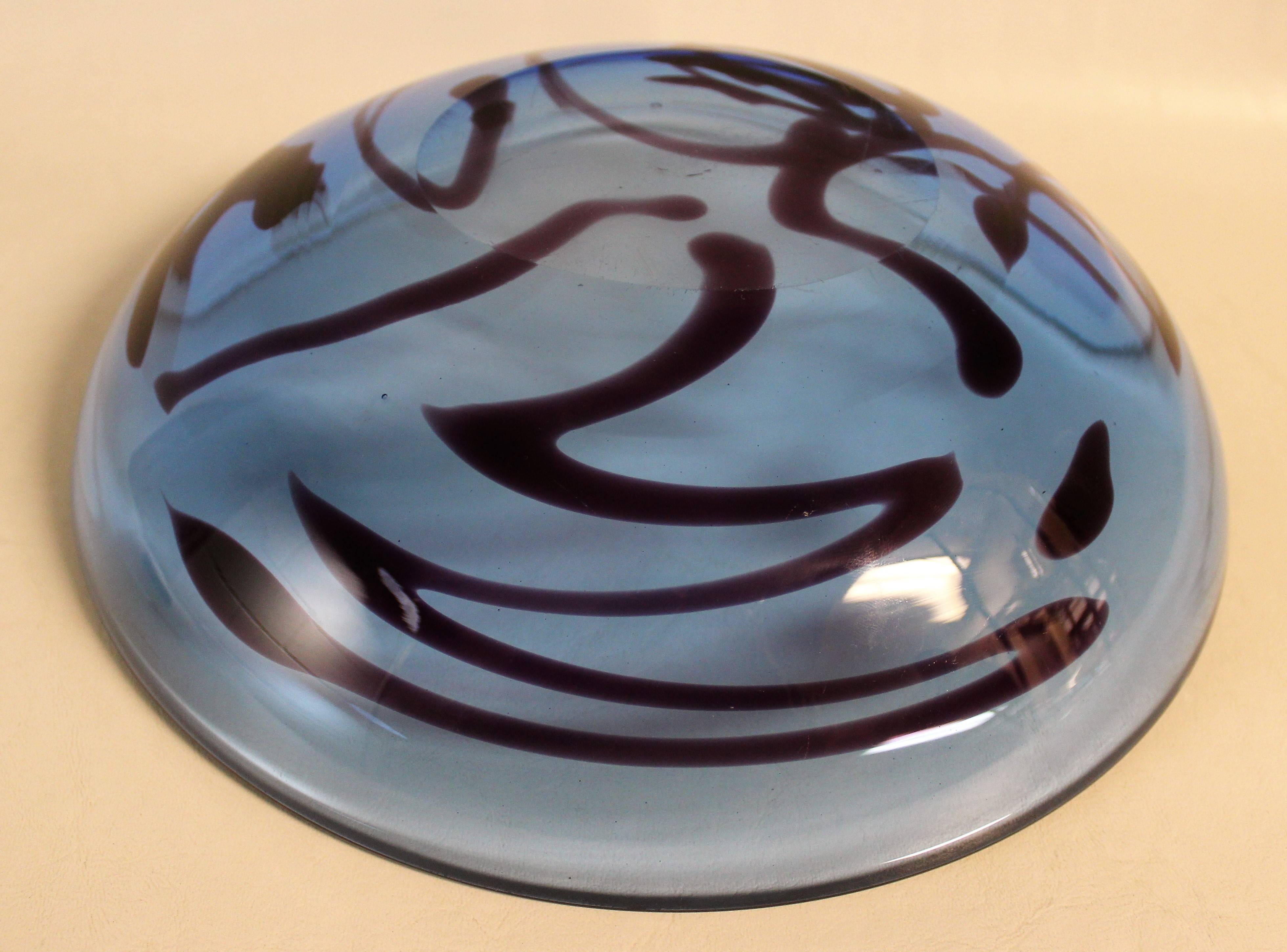 20th Century Murano Italian Art Glass Bowl Attributed to Archimede Seguso