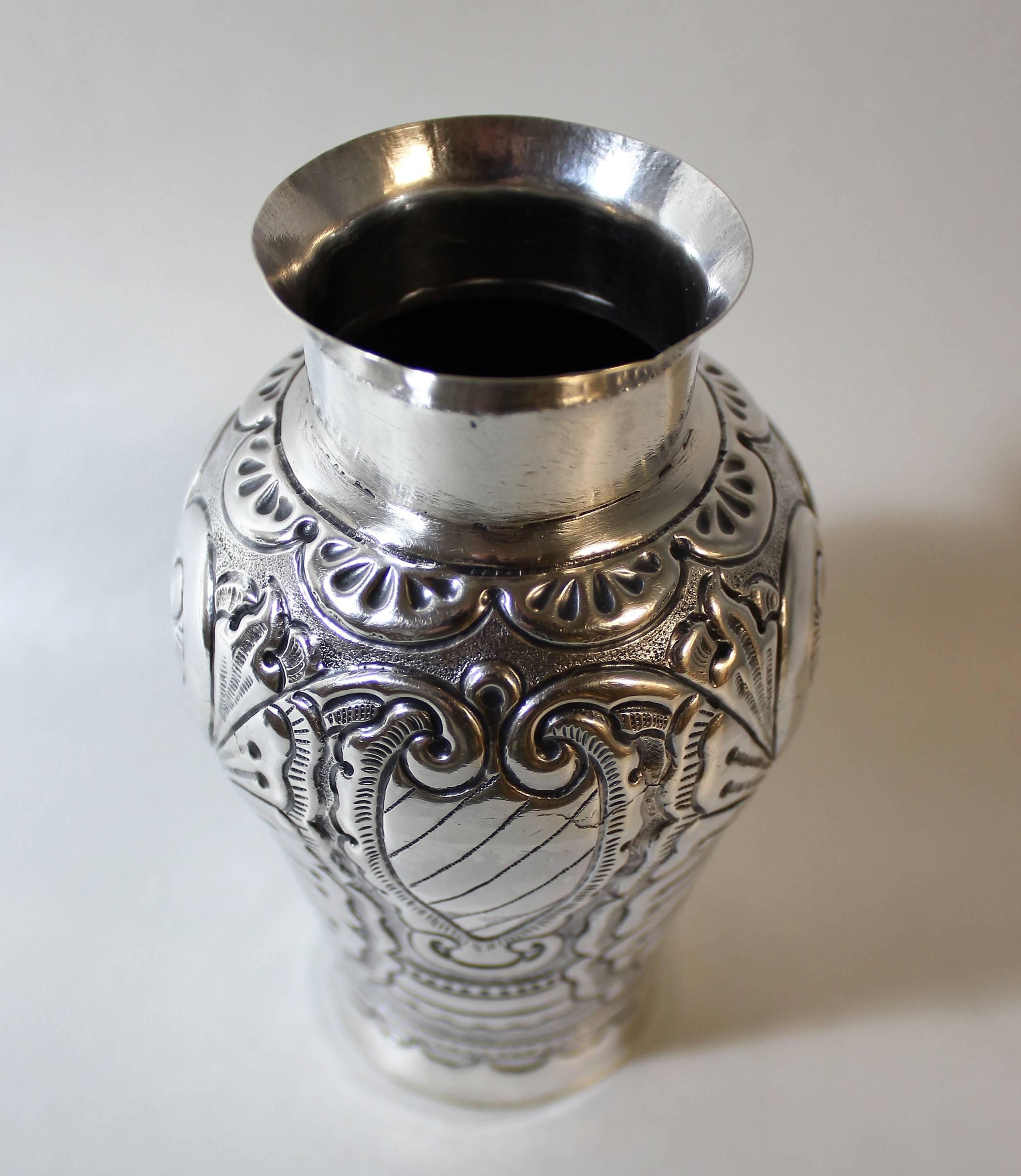 silver vases for sale