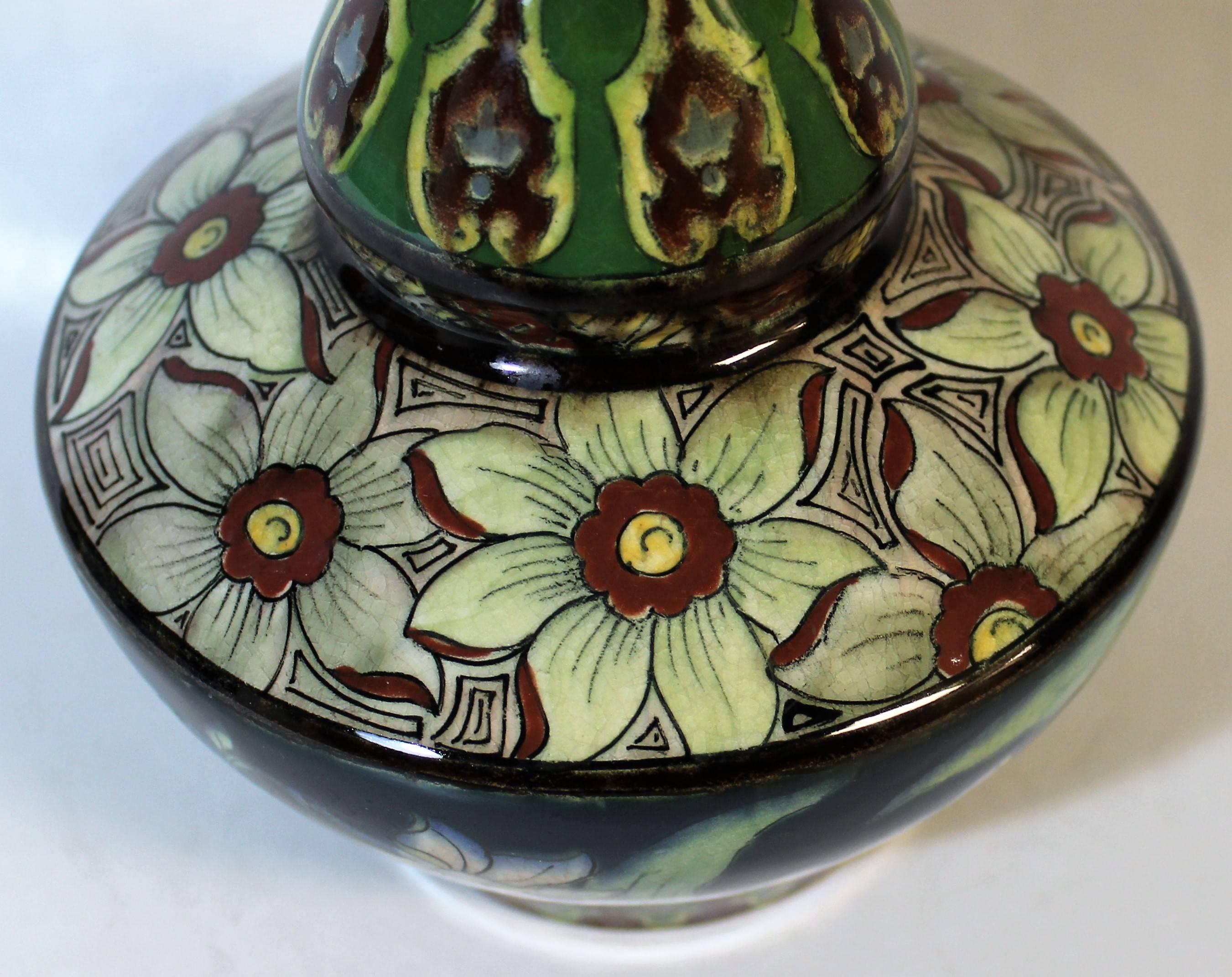 German Royal Bonn Art Nouveau Vase For Sale