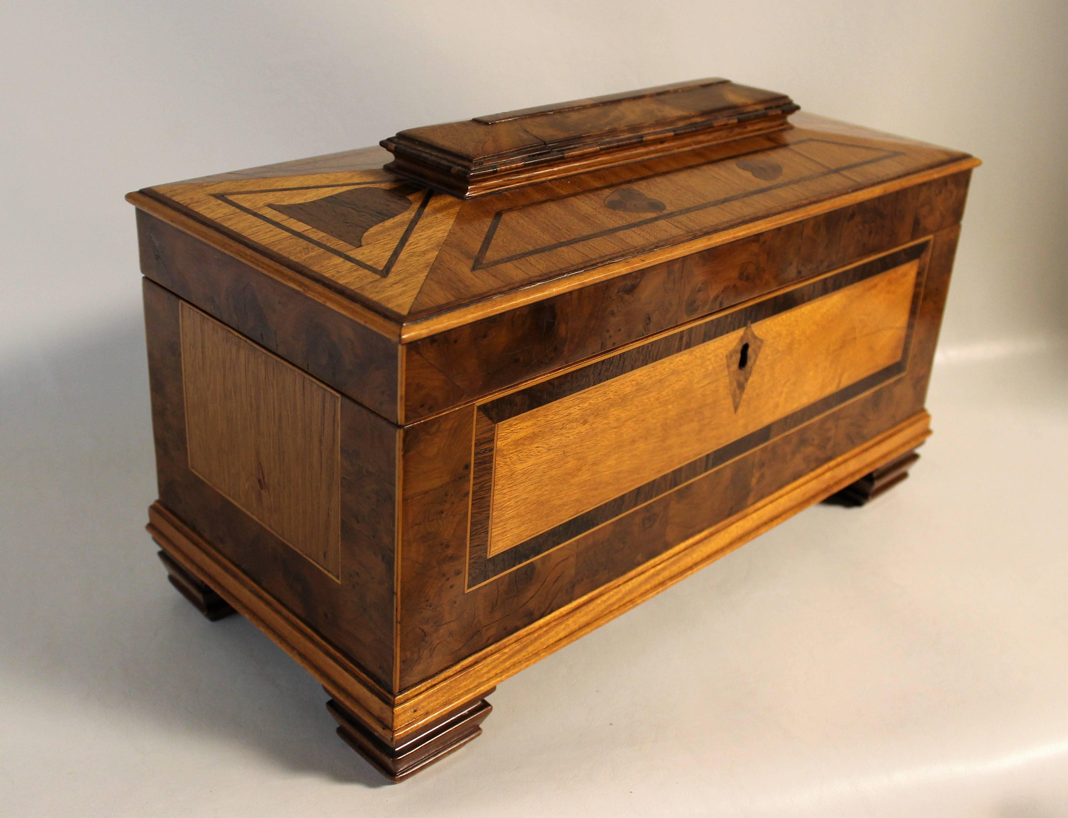 Beautiful 19th century Inlaid tea caddy.