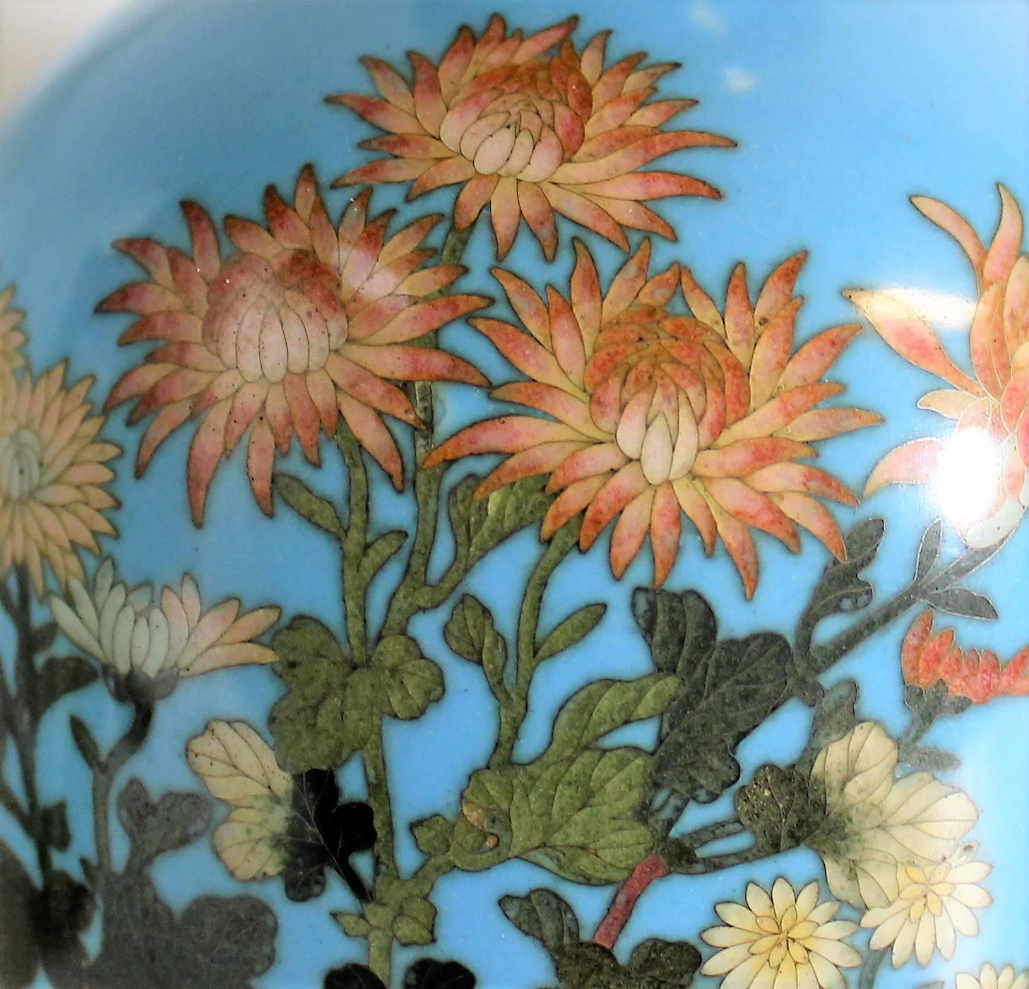 19th Century Pair of Japanese Meiji Period Cloisonné Vase's