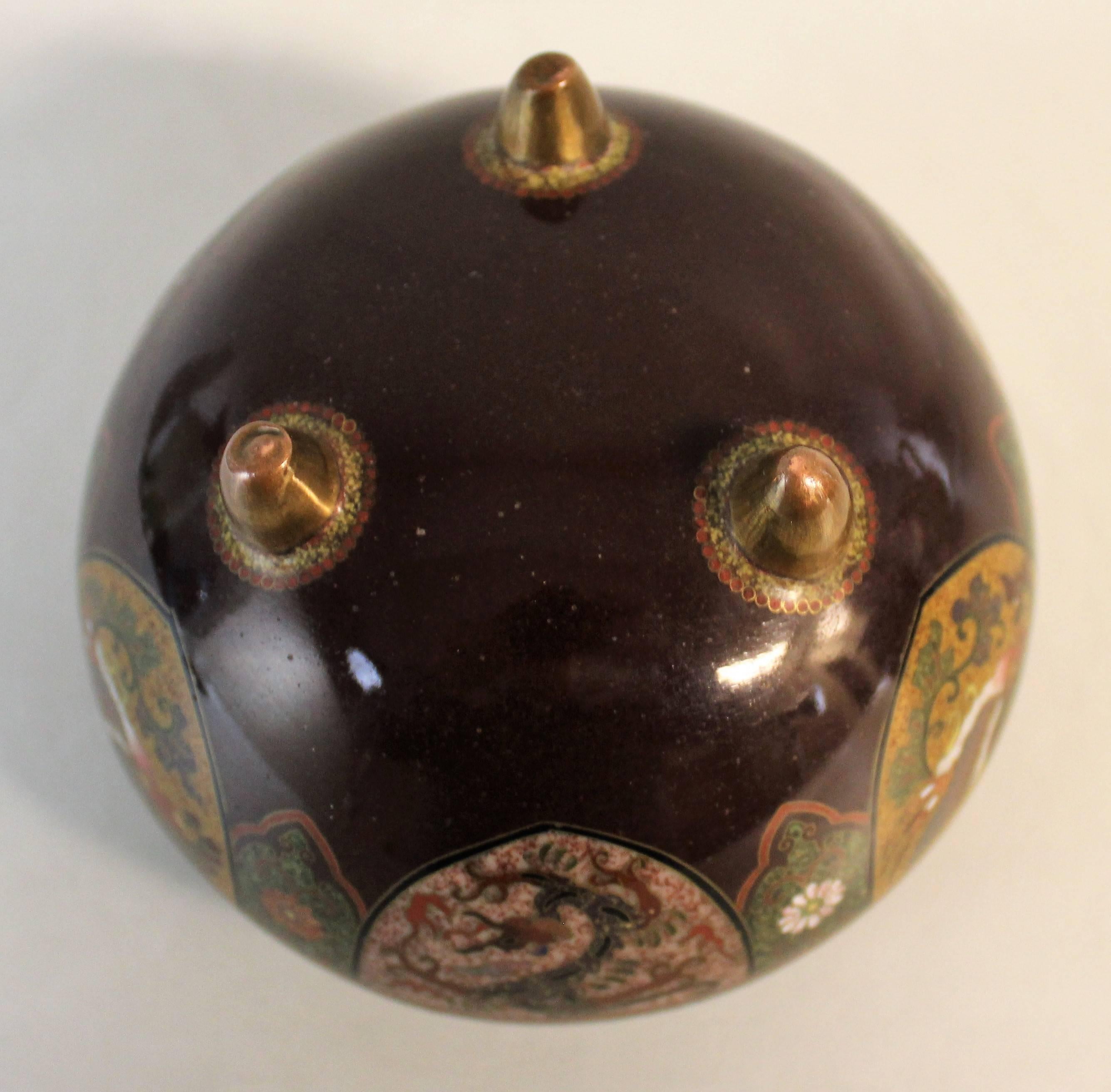 Japanese Meiji Period Cloisonne Bowl For Sale 5