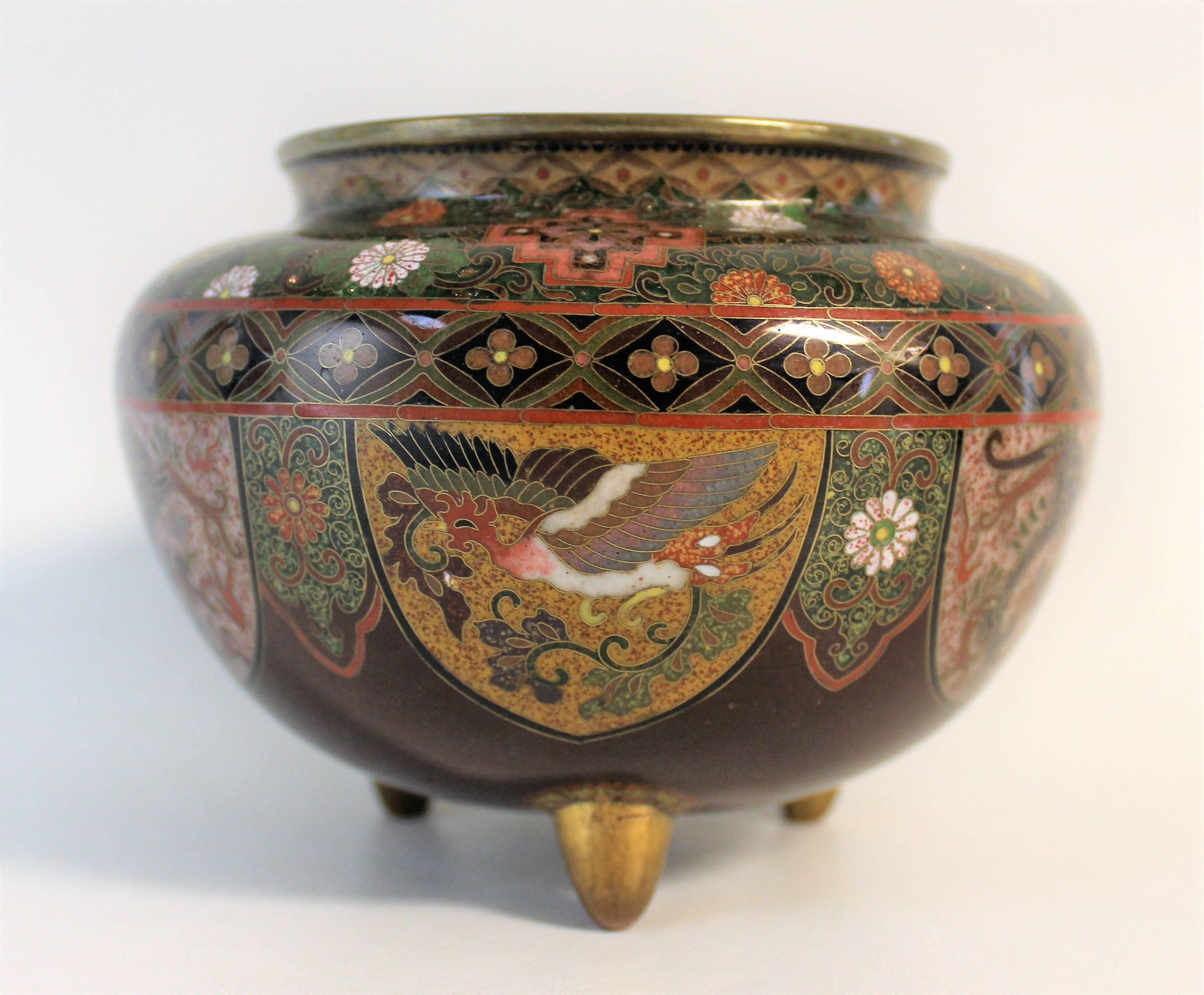 Japanese Meiji period cloisonne bowl.