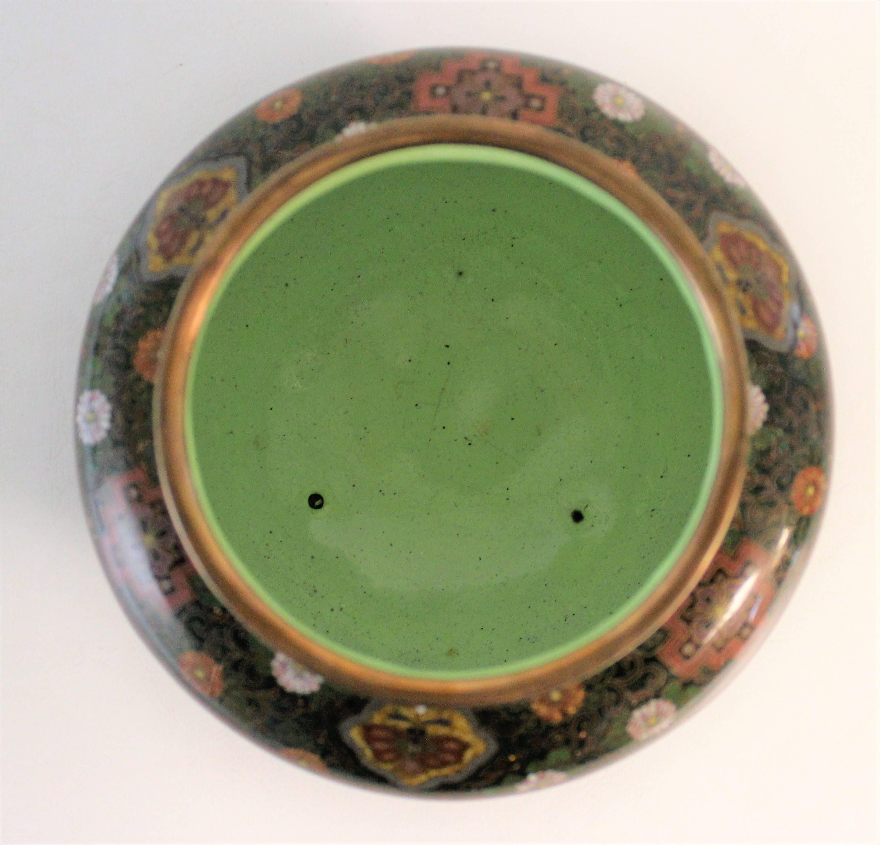 19th Century Japanese Meiji Period Cloisonne Bowl For Sale