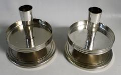 Pair of Tommi Parzinger for Mueck-Cary Silver Plate Candlesticks