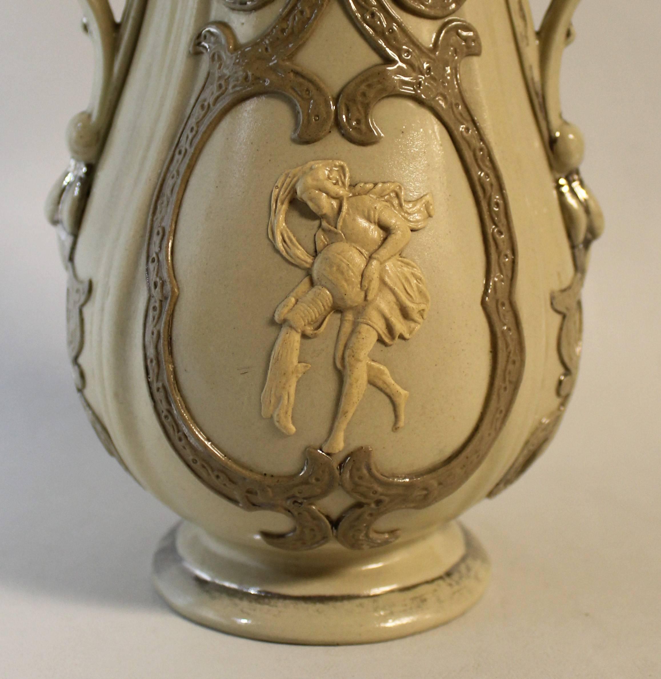 German 19th Century Villeroy & Boch Parian Vase For Sale