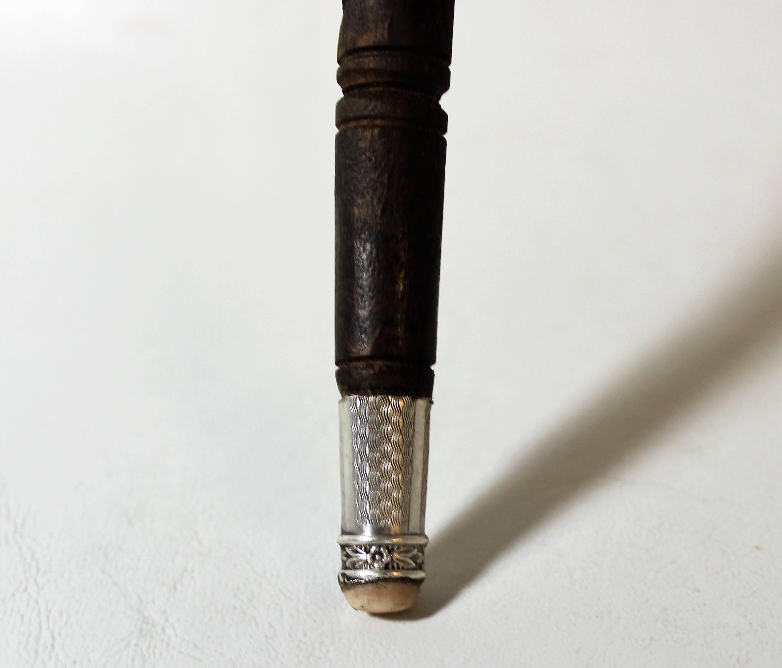 Silver 19th Century German Masonic Walking Stick