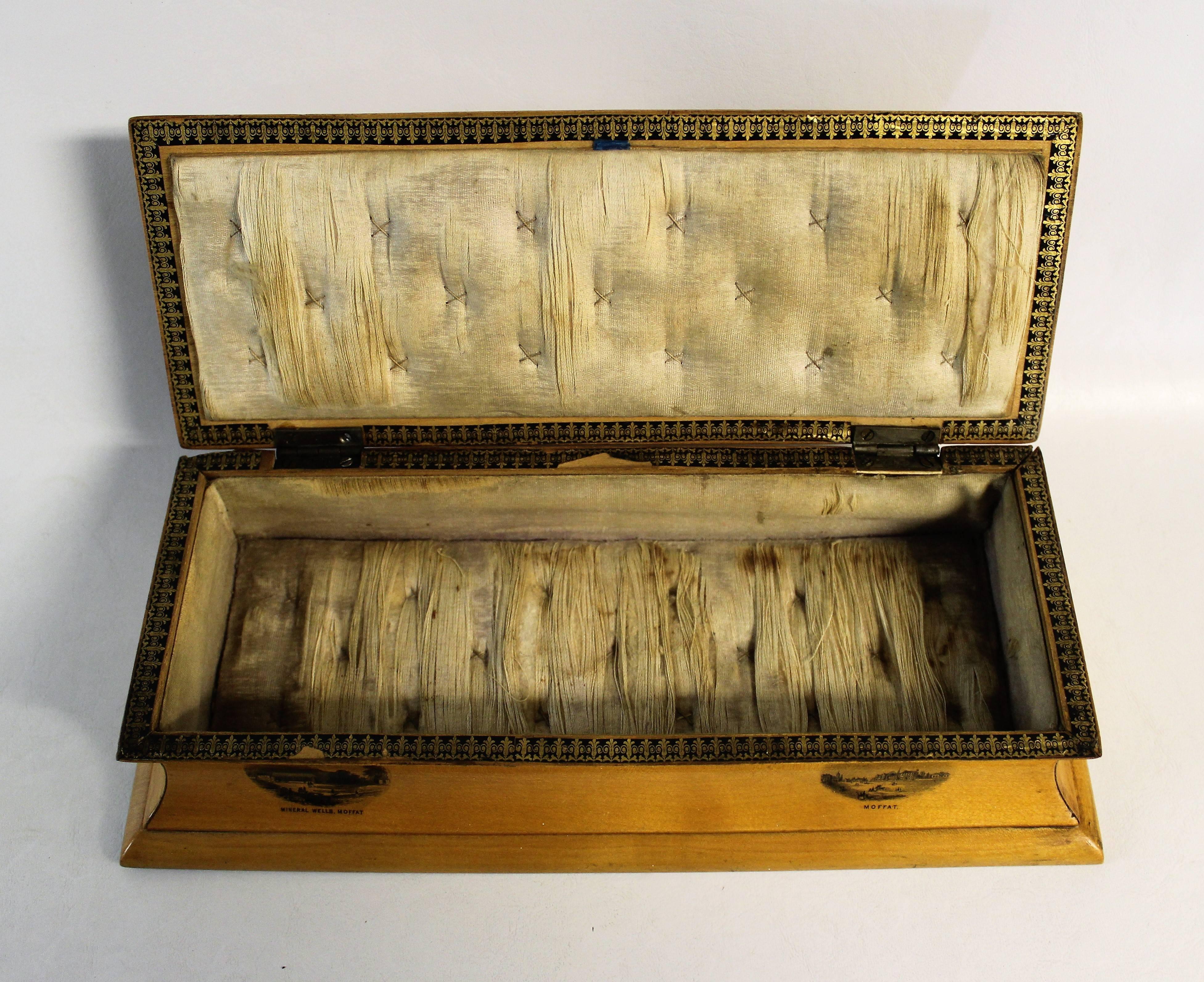 19th Century Scottish Mauchline Ware Jewelry or Trinket Box For Sale 3