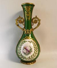 French Sevres Attributed Porcelain Vase with Ormolu Bronze Mounts