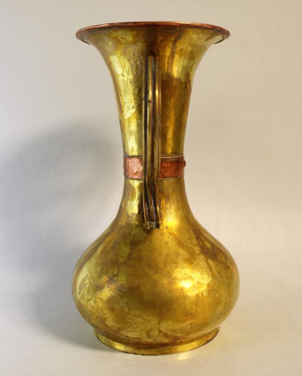 Imperial Russian Copper and Brass Vase For Sale at 1stDibs