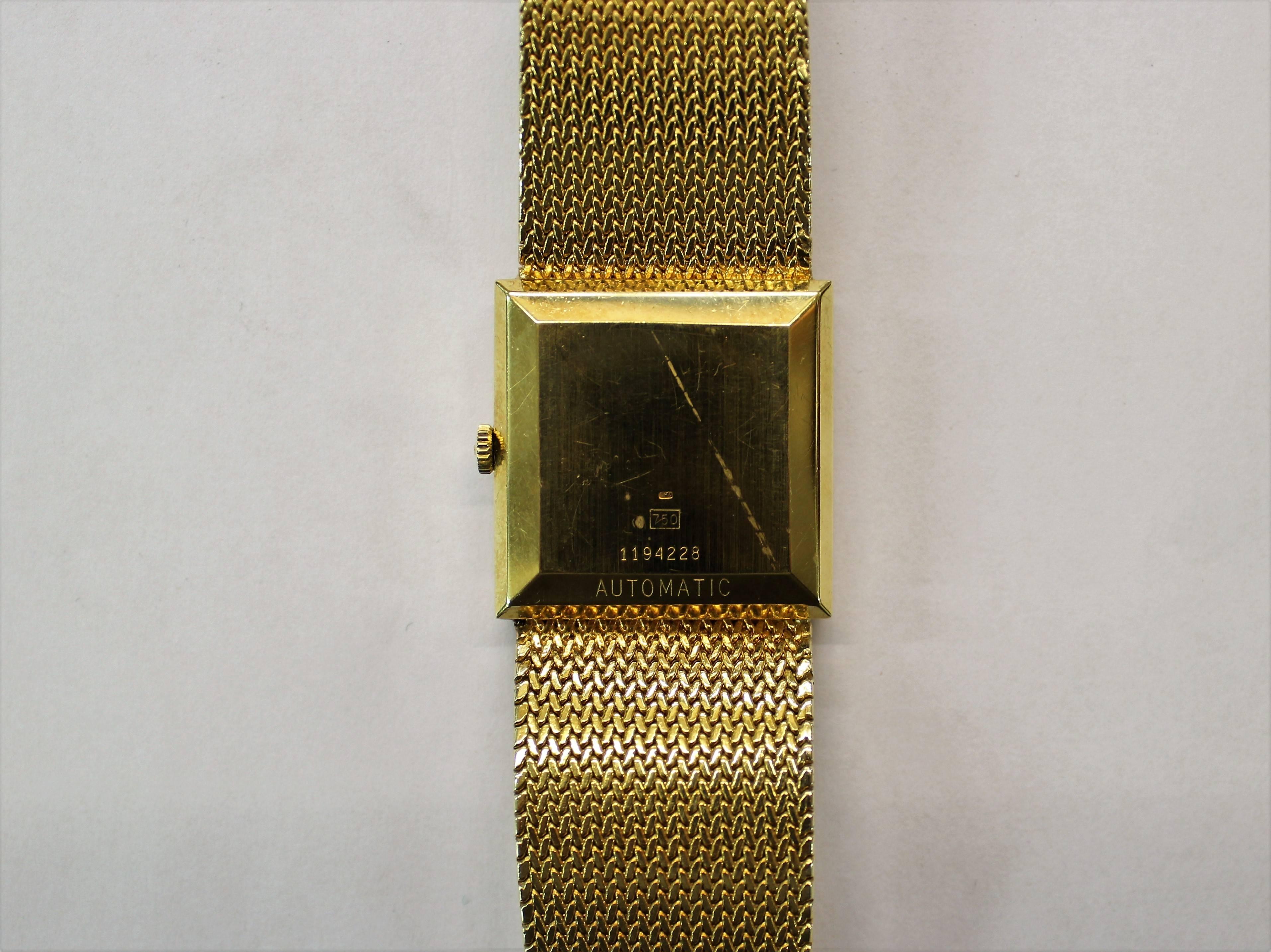 Vintage Juvenia Men's Automatic 18-Karat Gold Wristwatch 1