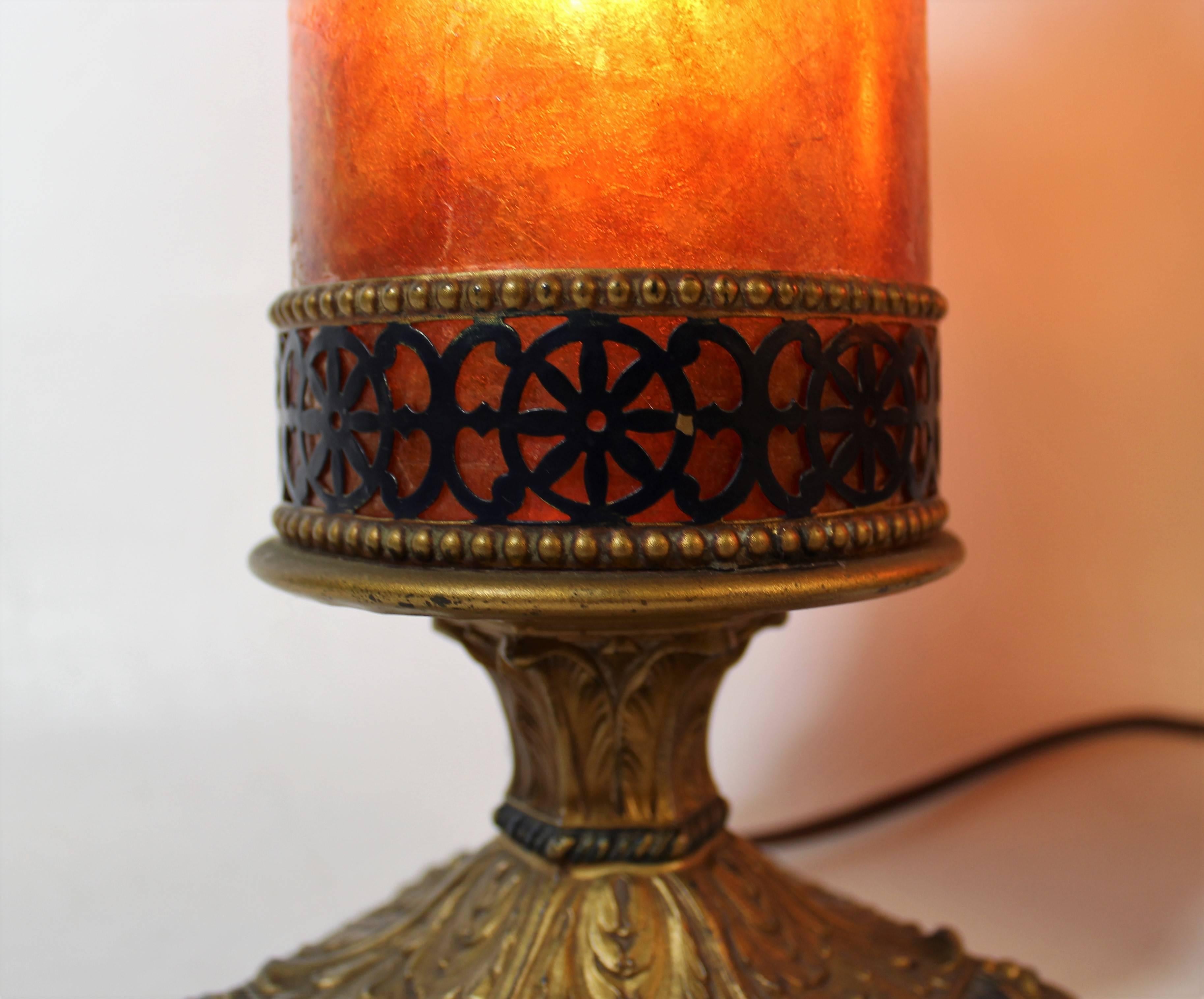 Pair of Arts & Crafts Mica Lamps 1