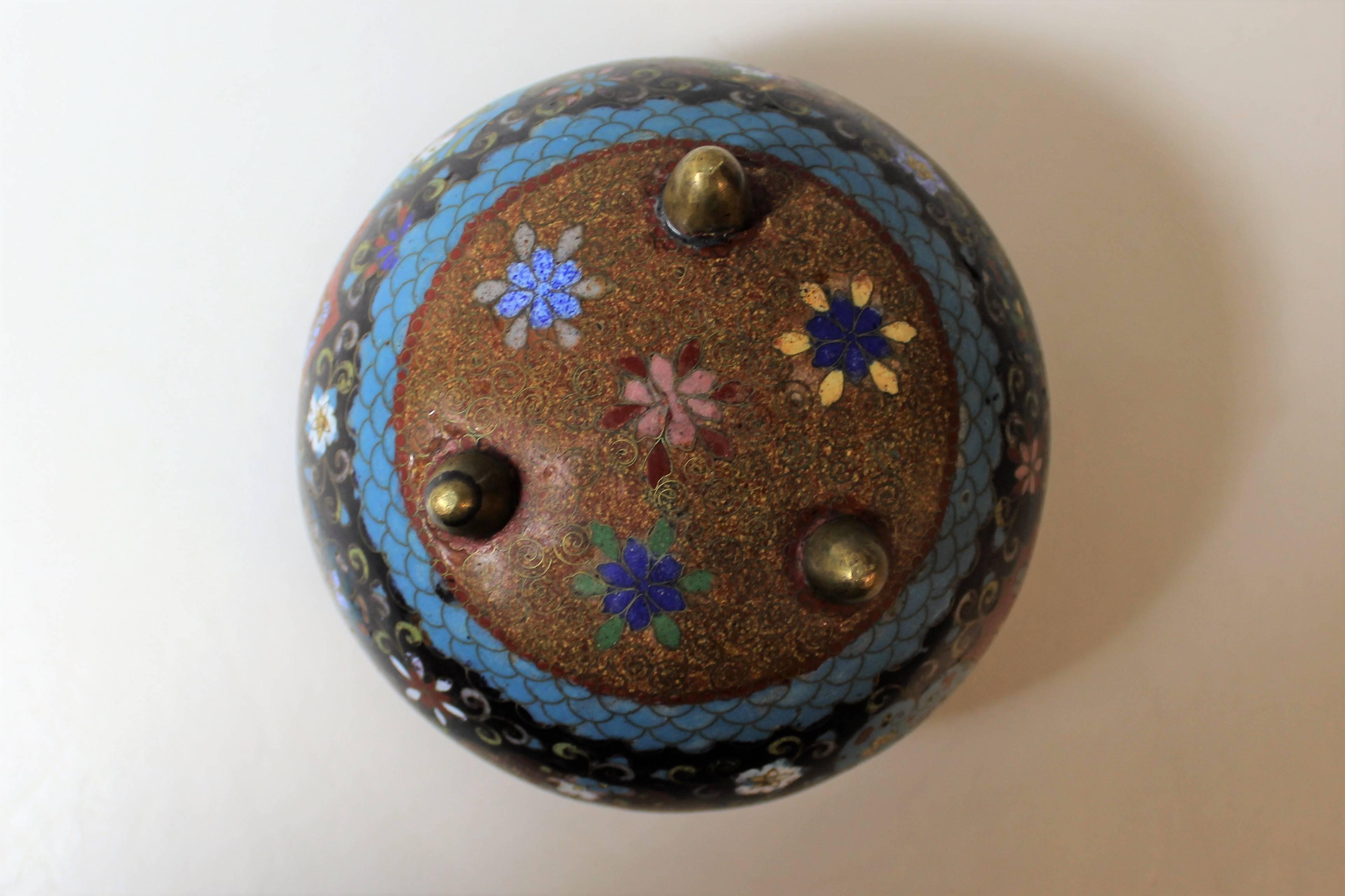 19th Century Japanese Meiji Period Cloisonne Planter Bowl