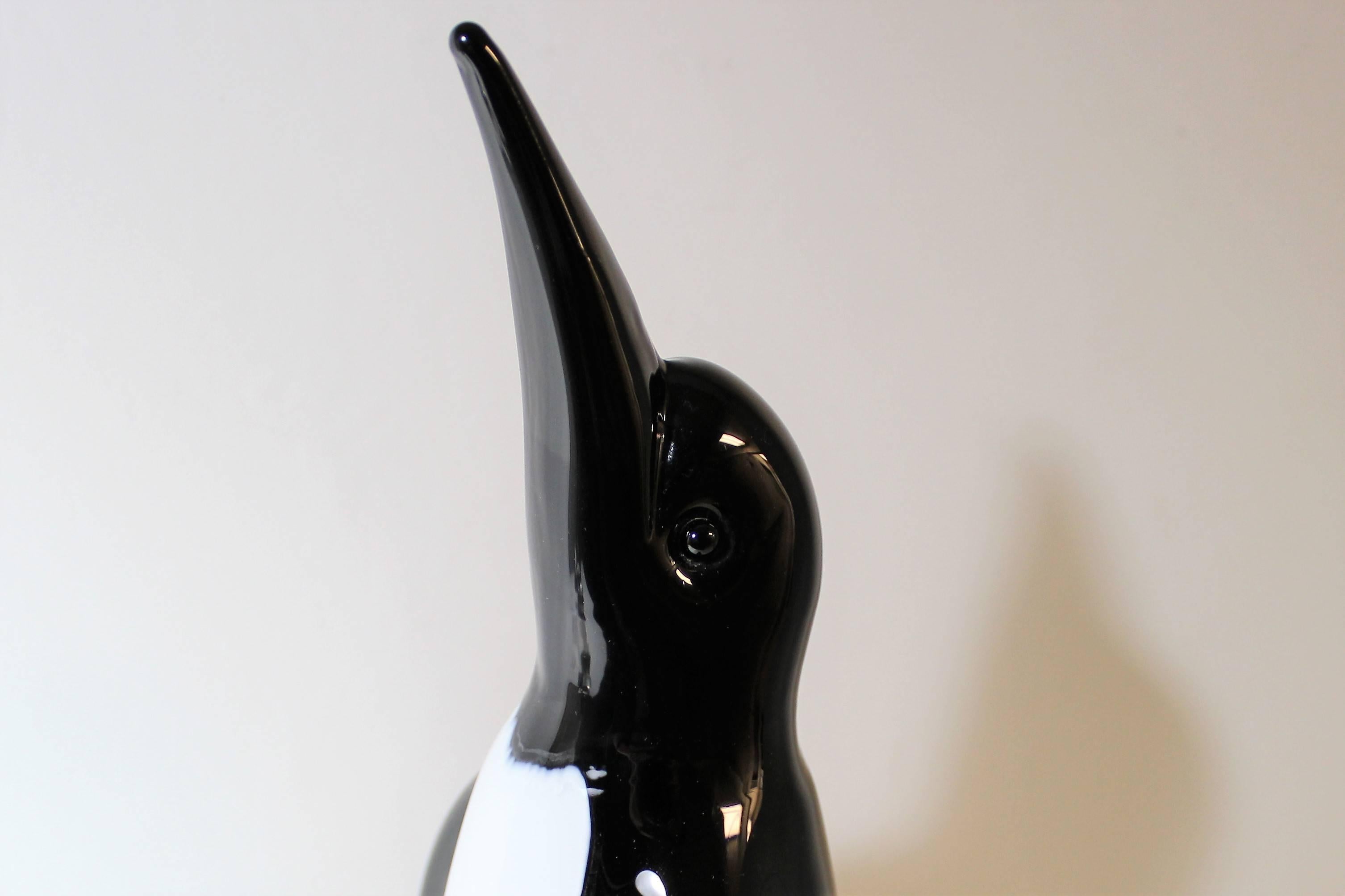 Art Glass Archimede Seguso for Girolamo Luxardo Alabastro Murano Penguin Bottle For Sale