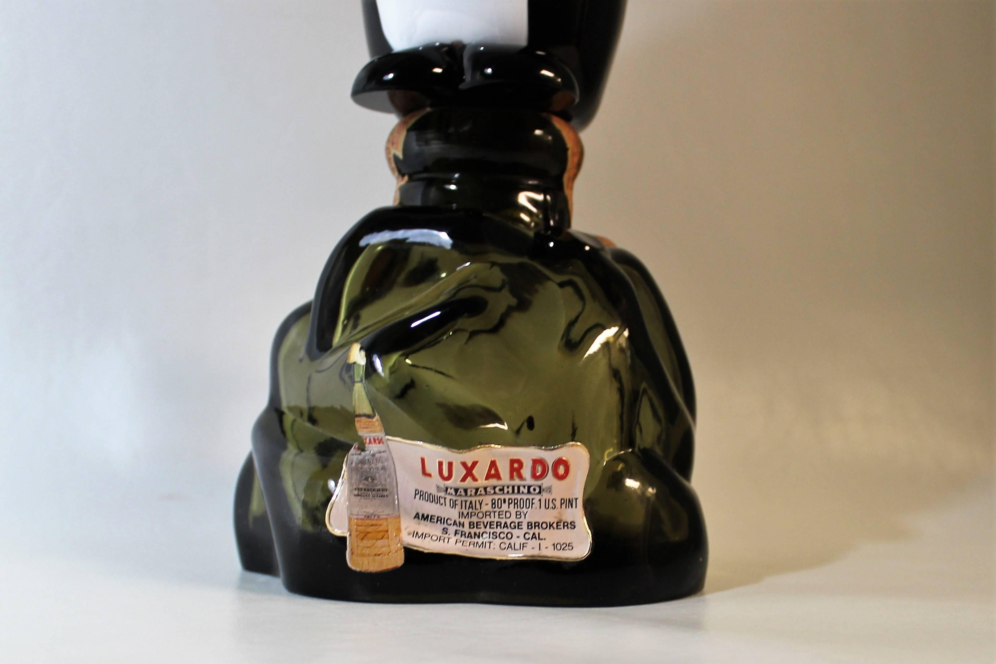 Archimede Seguso for Girolamo Luxardo Alabastro Murano Penguin Bottle For Sale 1