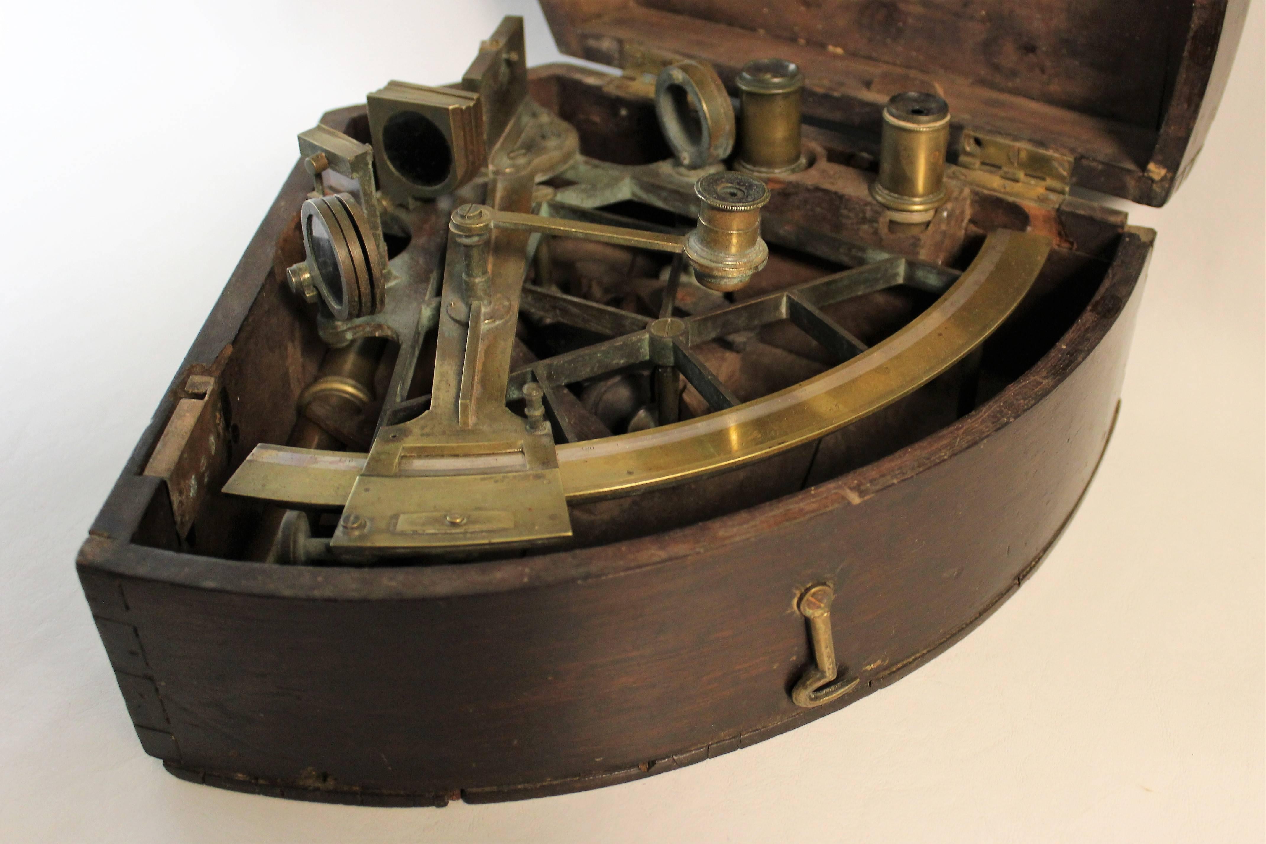 19th Century Nautical Sextant in Box 1
