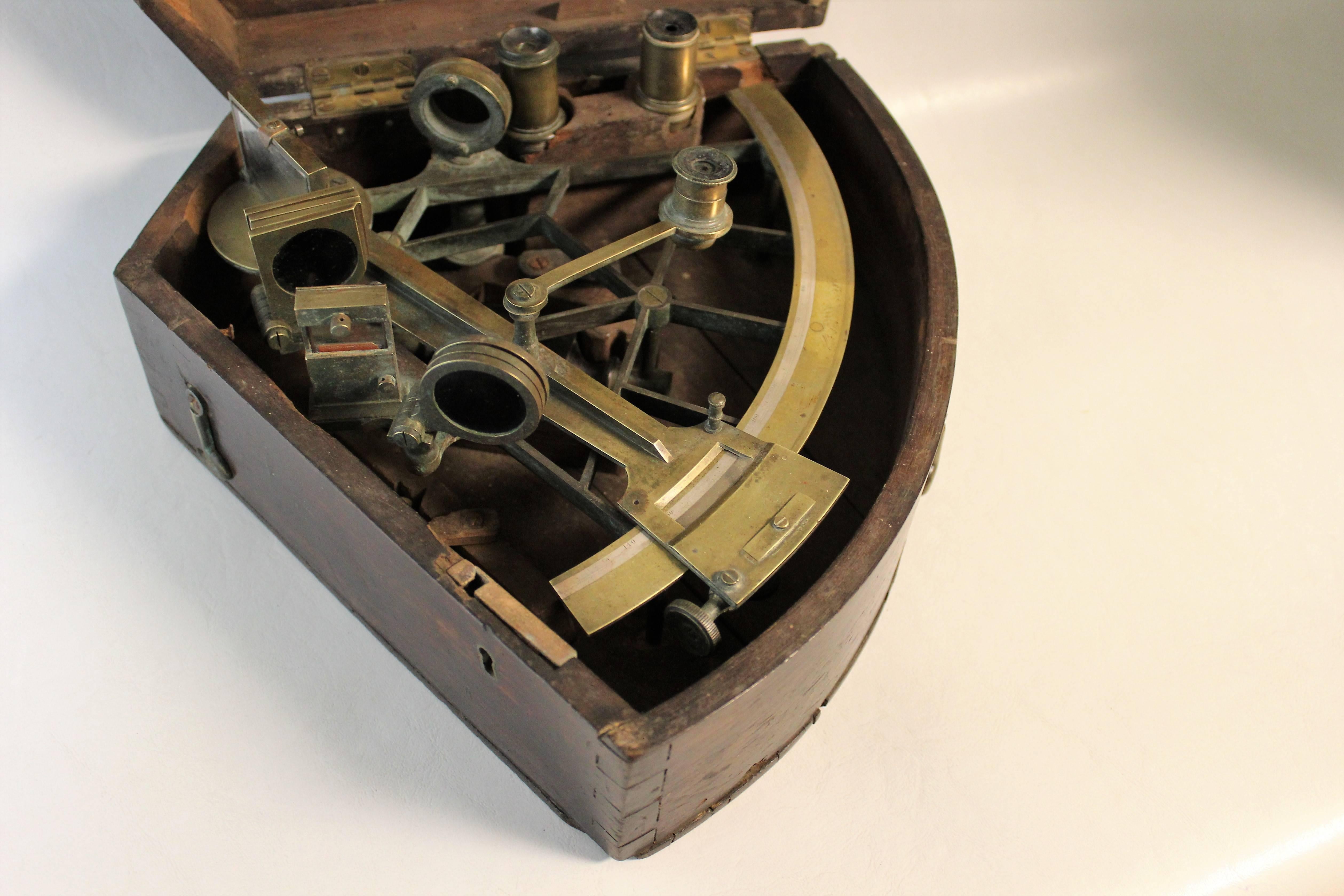 19th Century Nautical Sextant in Box 2