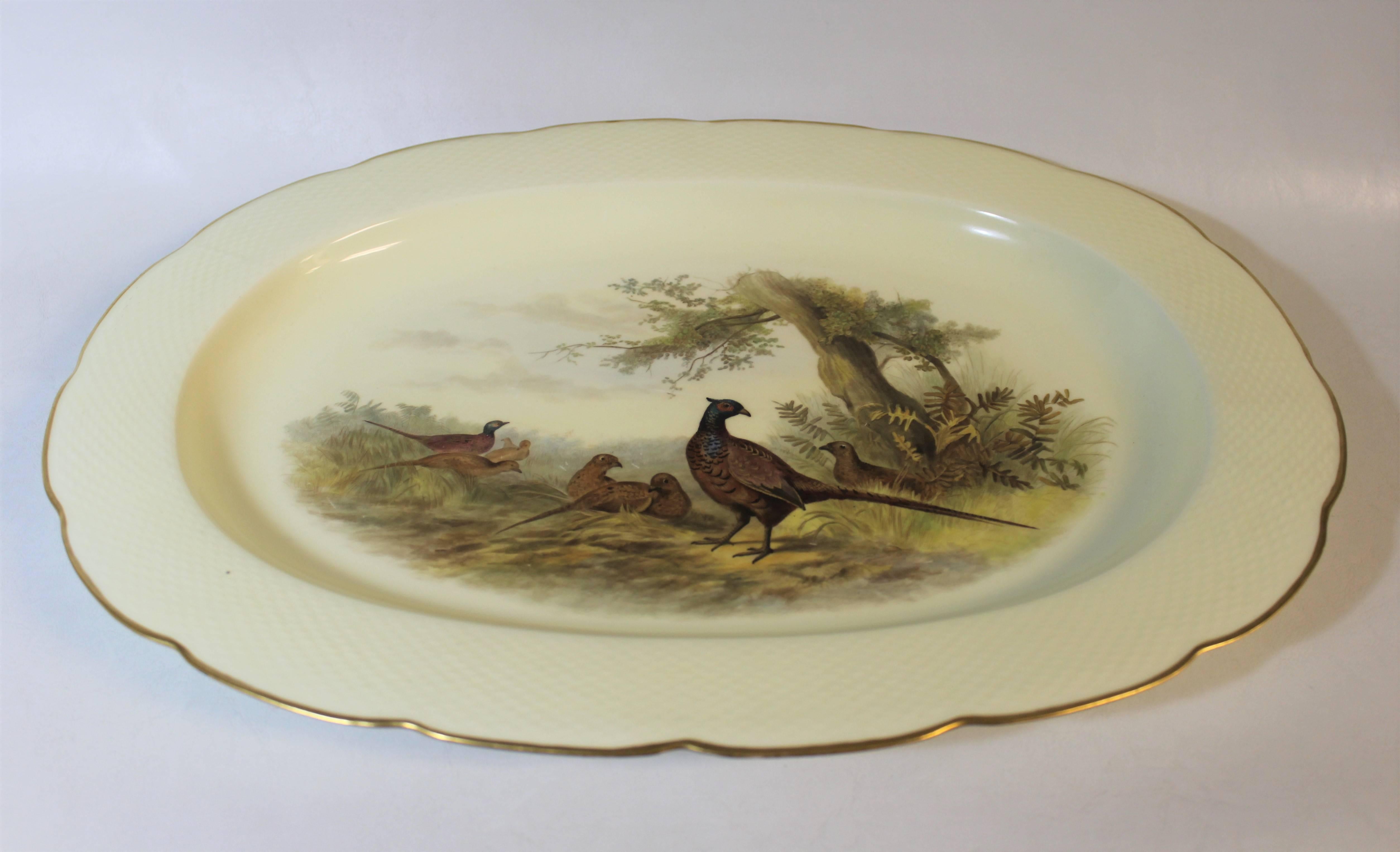Royal Worcester porcelain platter with pheasants.