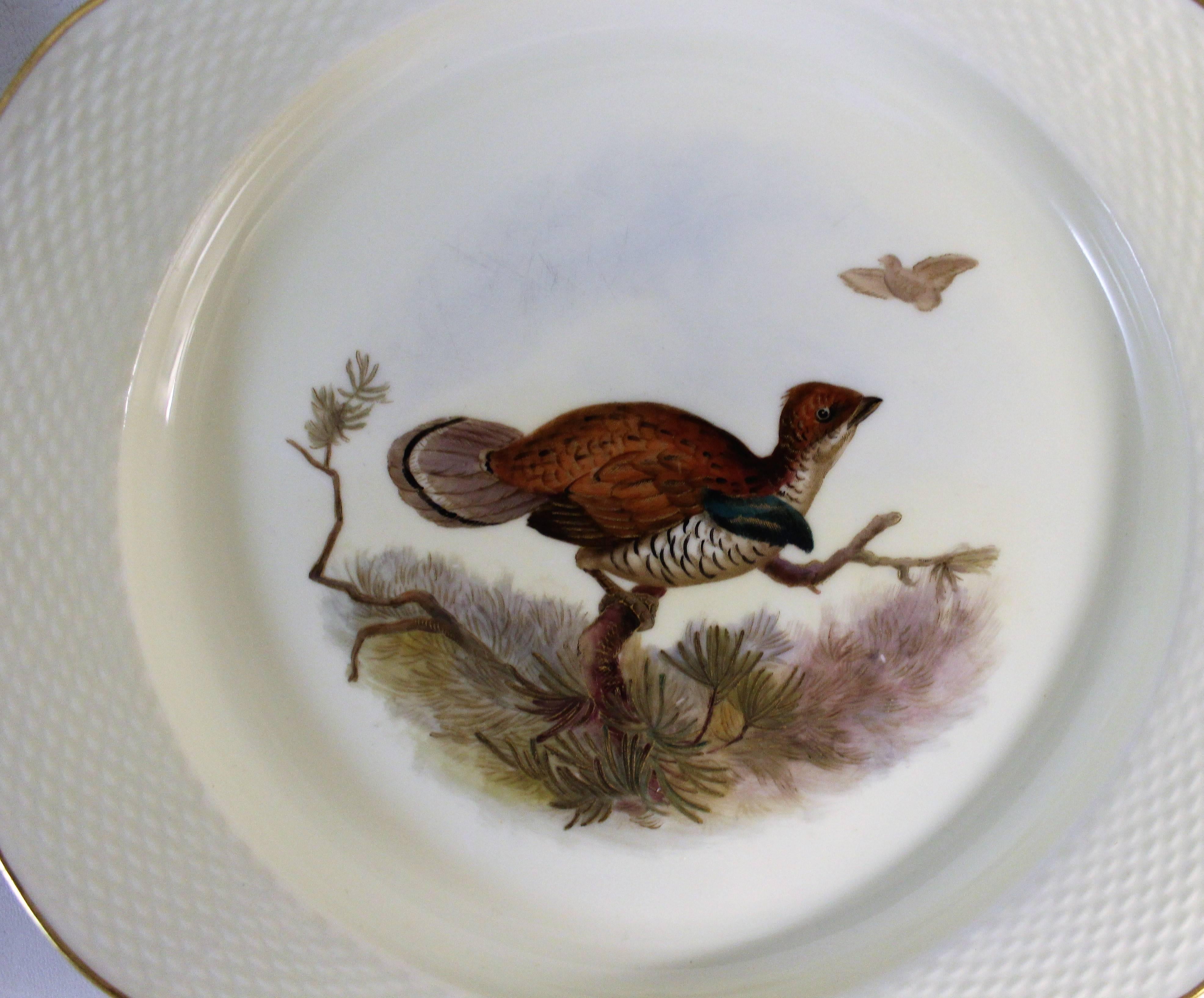 Set di sei piatti in porcellana Royal Worcester.