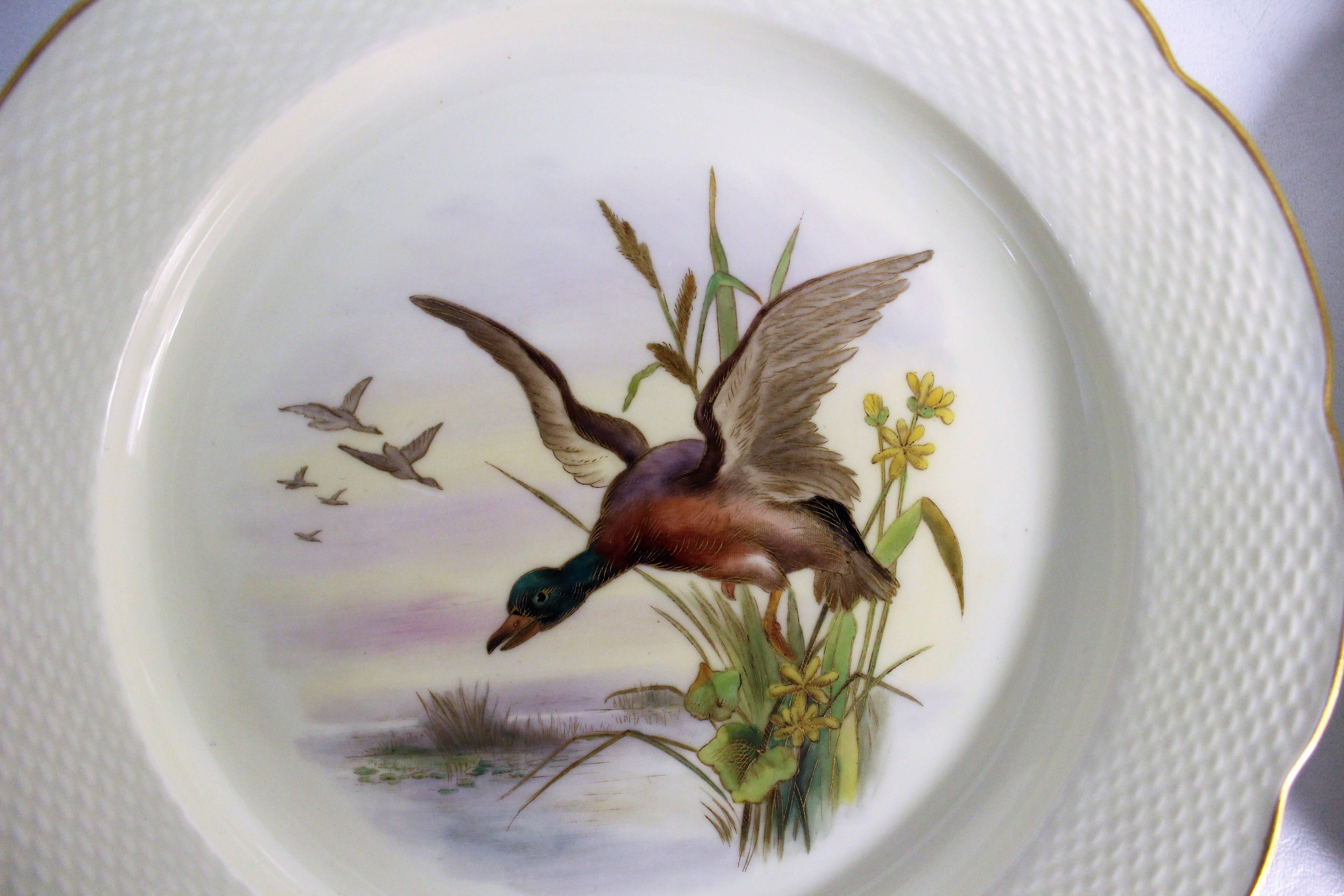 20th Century Set of Six Royal Worcester Porcelain Plates For Sale