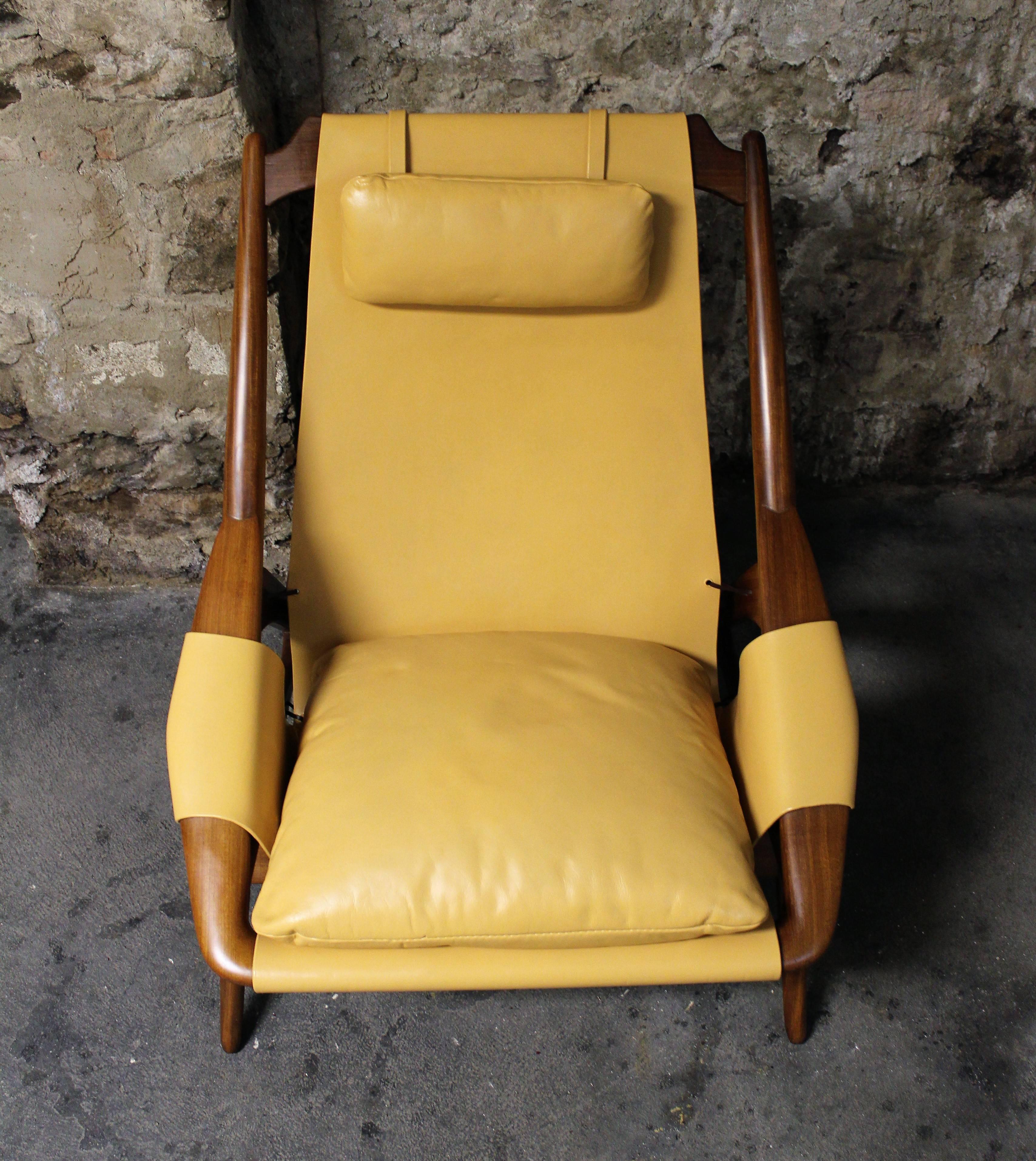 20th Century W.D. Andersag Italian Leather Lounge Chair