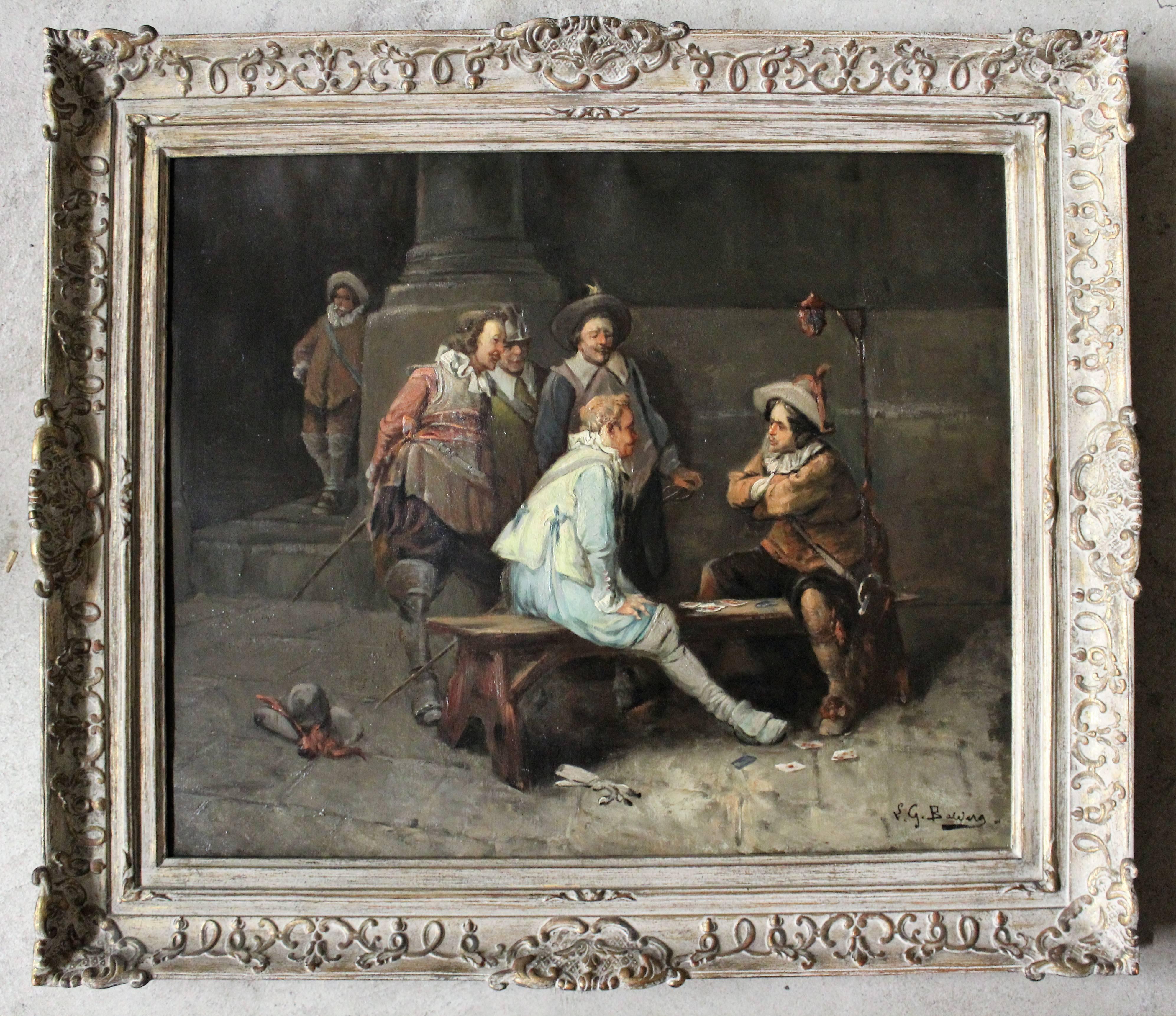 Luigi G. Baldero oil on canvas painting (19th-20th century)
Size without frame: 21