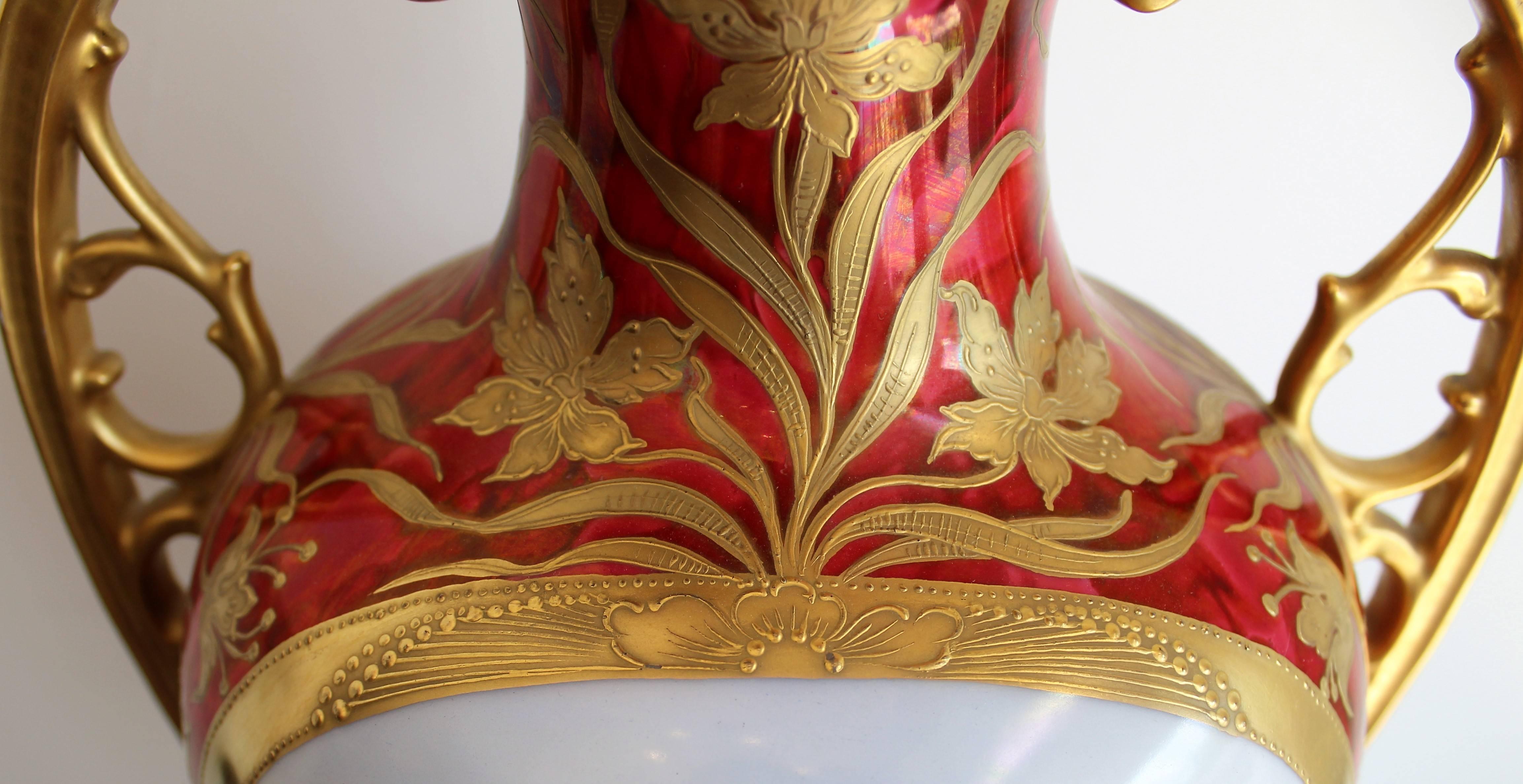 Monumental Royal Vienna Style Art Nouveau Vase or Urn 2
